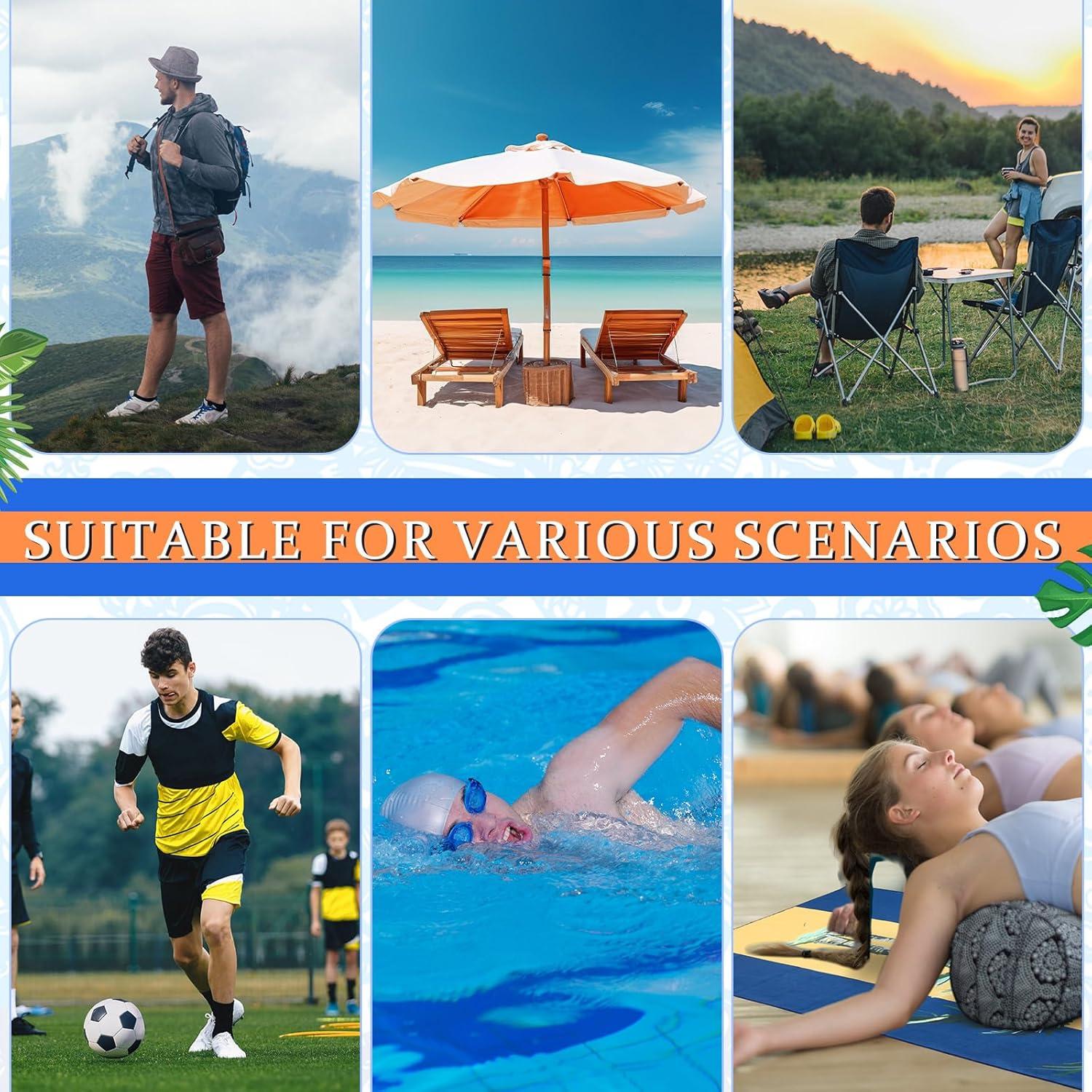 Buryeah 6 Toallas de Playa Microfibra 150x70 cm Secado Rápido