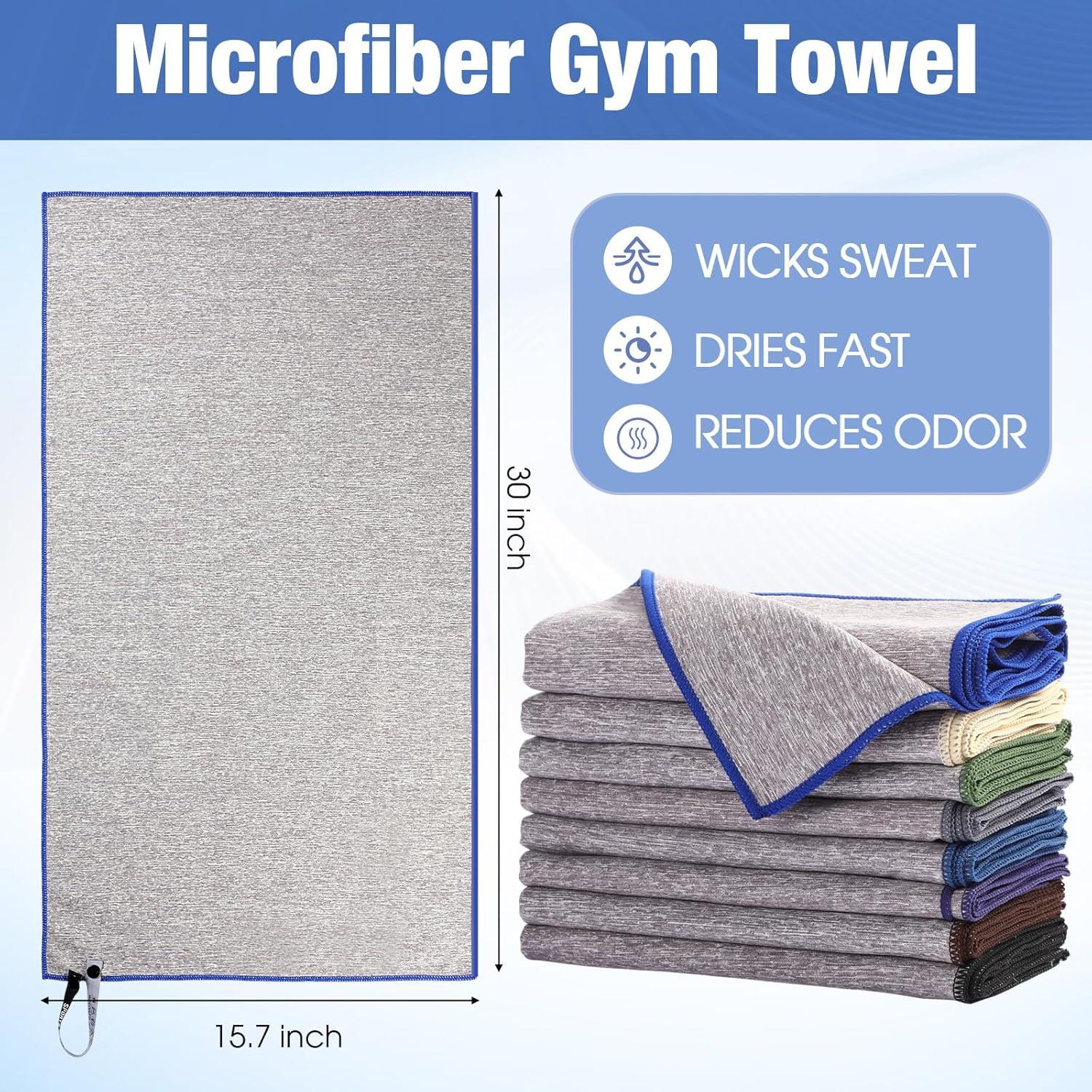 Paquete de 8 Toallas de Microfibra Peryiter 76x40 cm Secado Rápido