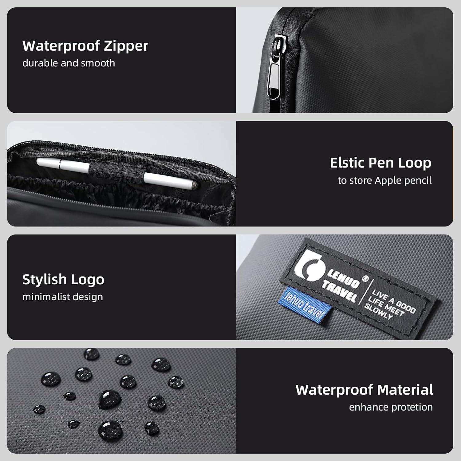 Estuche Organizador de Electrónica Right Away Negro 24.5x14.5cm