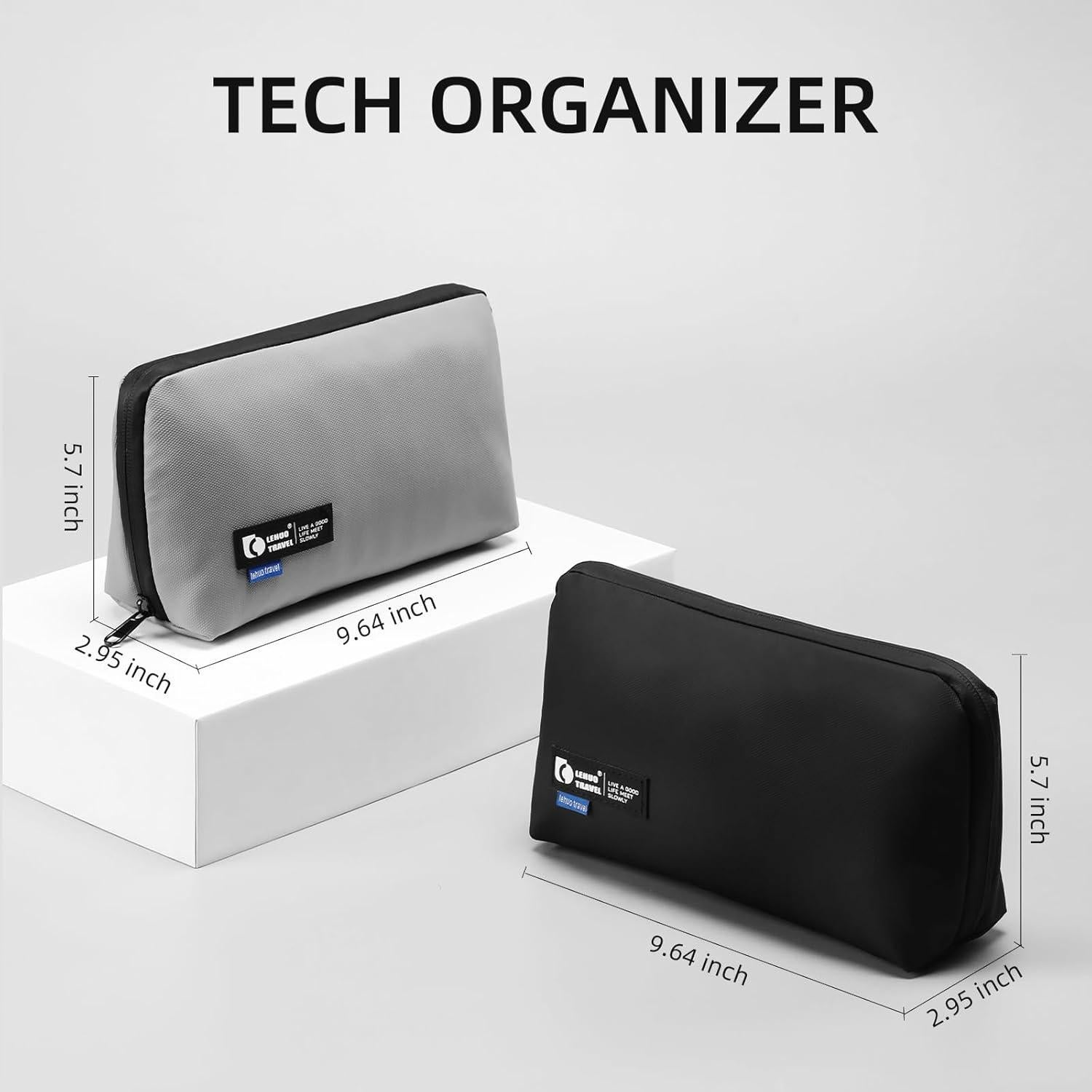 Estuche Organizador de Electrónica Right Away Negro 24.5x14.5cm