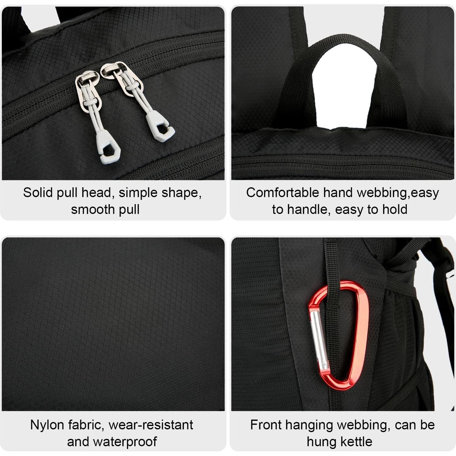 Mochila de Senderismo 30L Unisex YongH Plegable Ligera