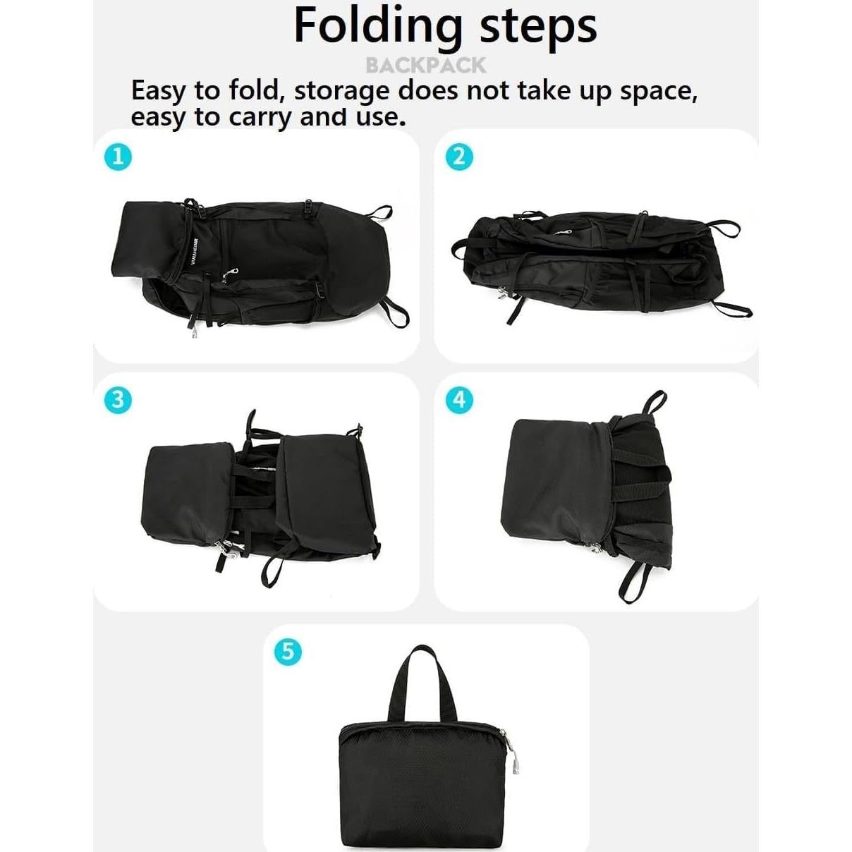 Mochila de Senderismo 30L Unisex YongH Plegable Ligera