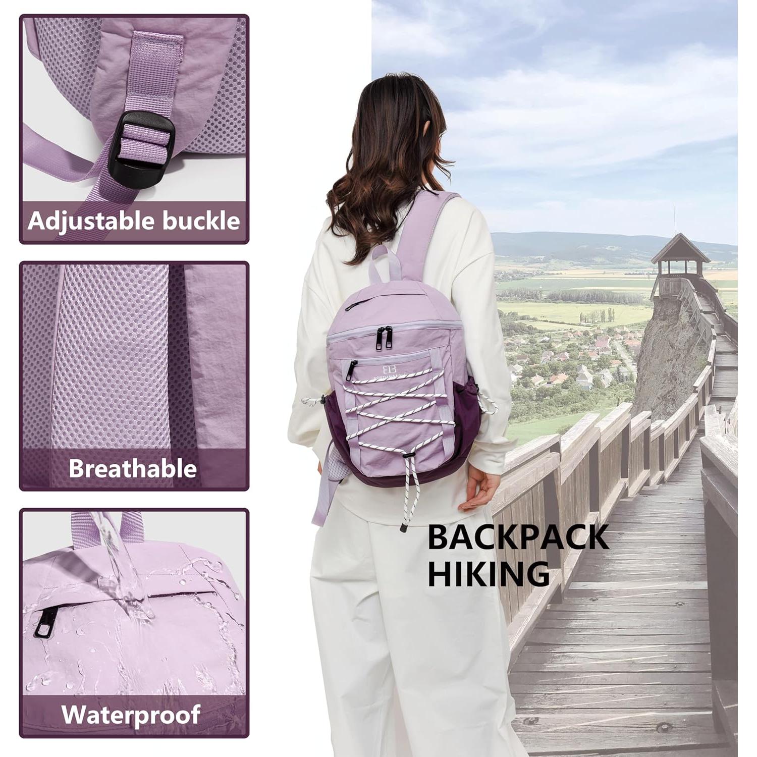 Mochila de senderismo ligera 20L para mujeres - Púrpura