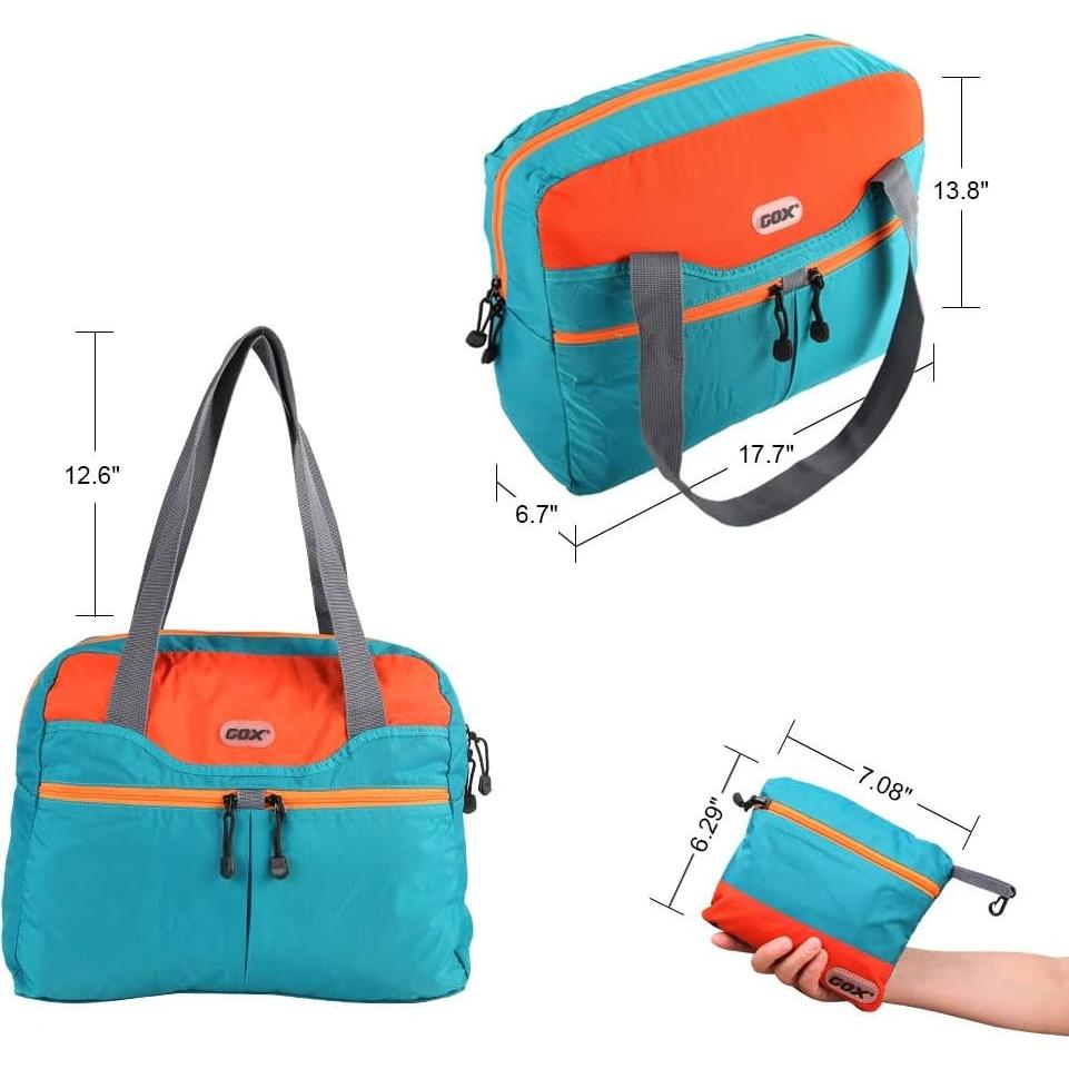 Bolsa de Deporte Plegable GOX Turquesa 28L Resistente al Agua