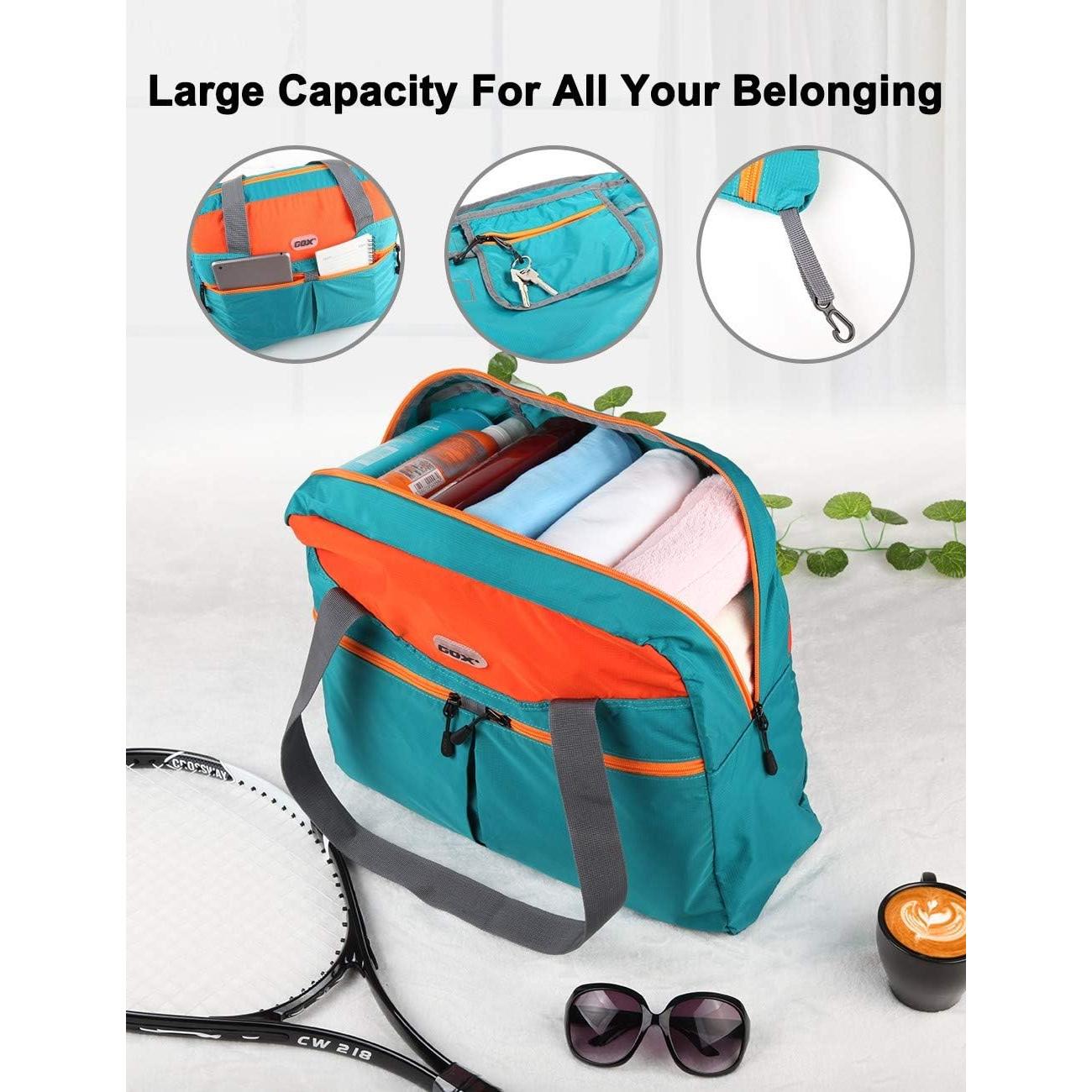 Bolsa de Deporte Plegable GOX Turquesa 28L Resistente al Agua