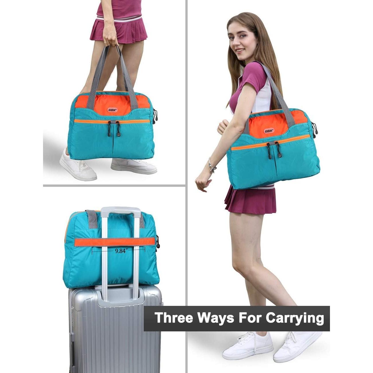 Bolsa de Deporte Plegable GOX Turquesa 28L Resistente al Agua