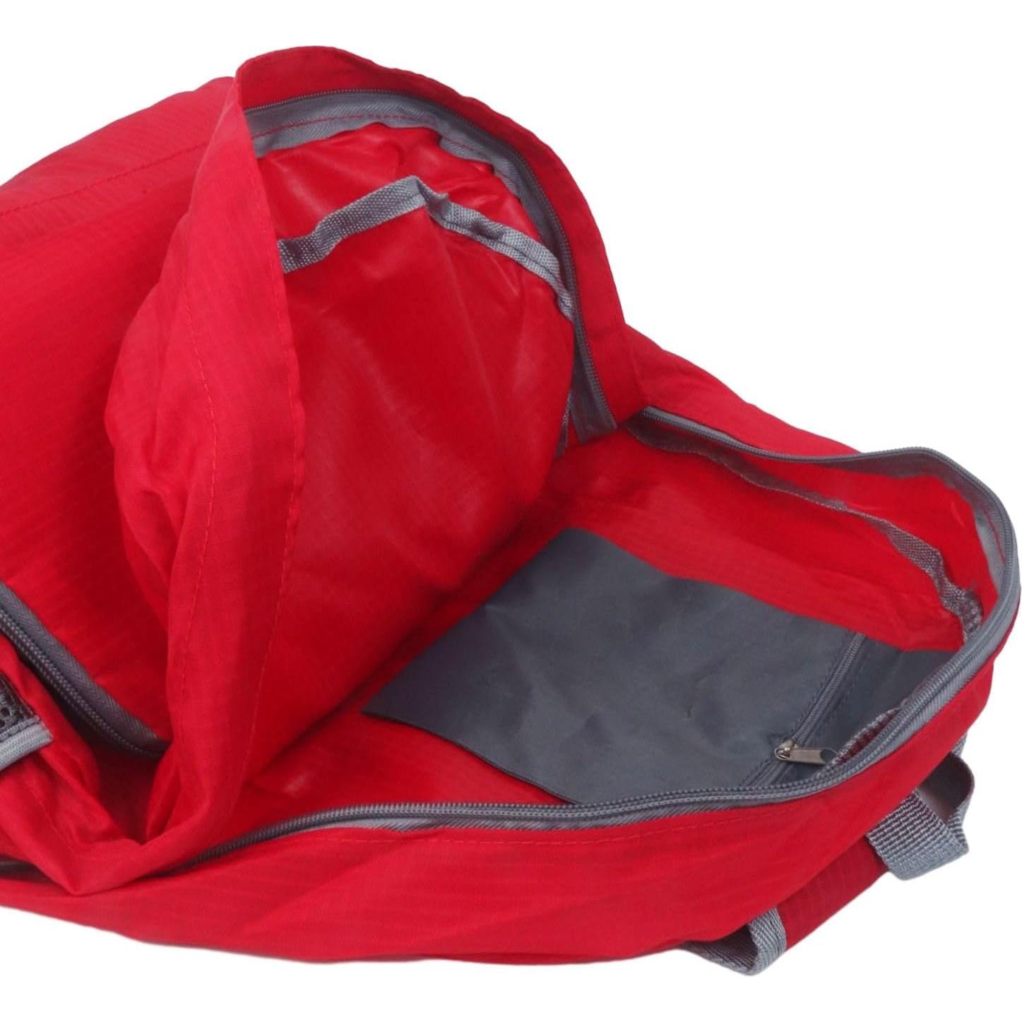 Mochila Plegable 30L Ultra Ligera Resistente al Agua Rojo