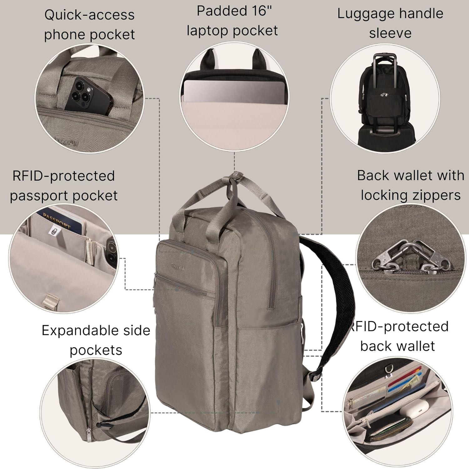 Mochila de viaje Baggallini Commuter 38x28x14 cm con RFID