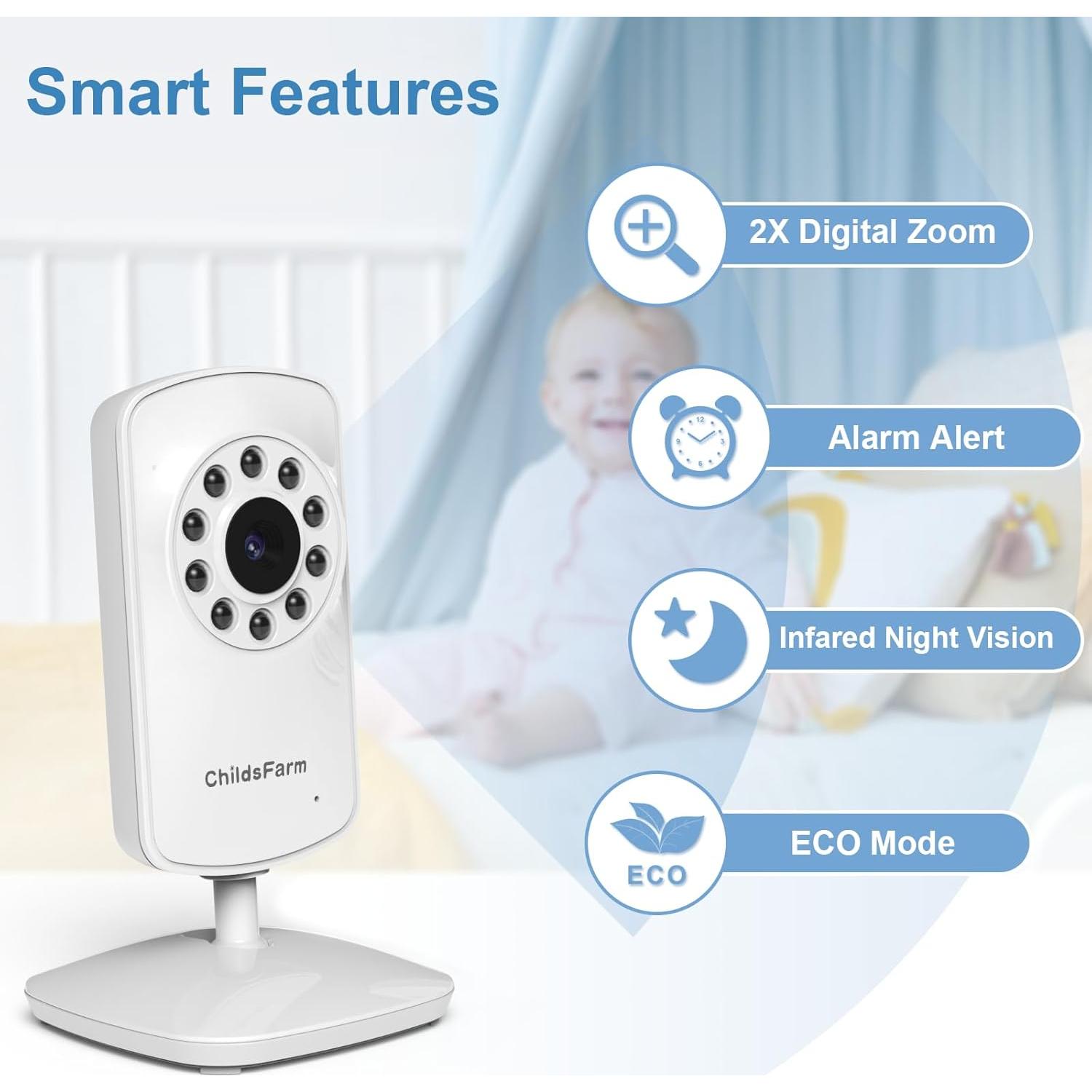 Monitor de Bebé ChildsFarm con Cámara y Audio, Visión Nocturna