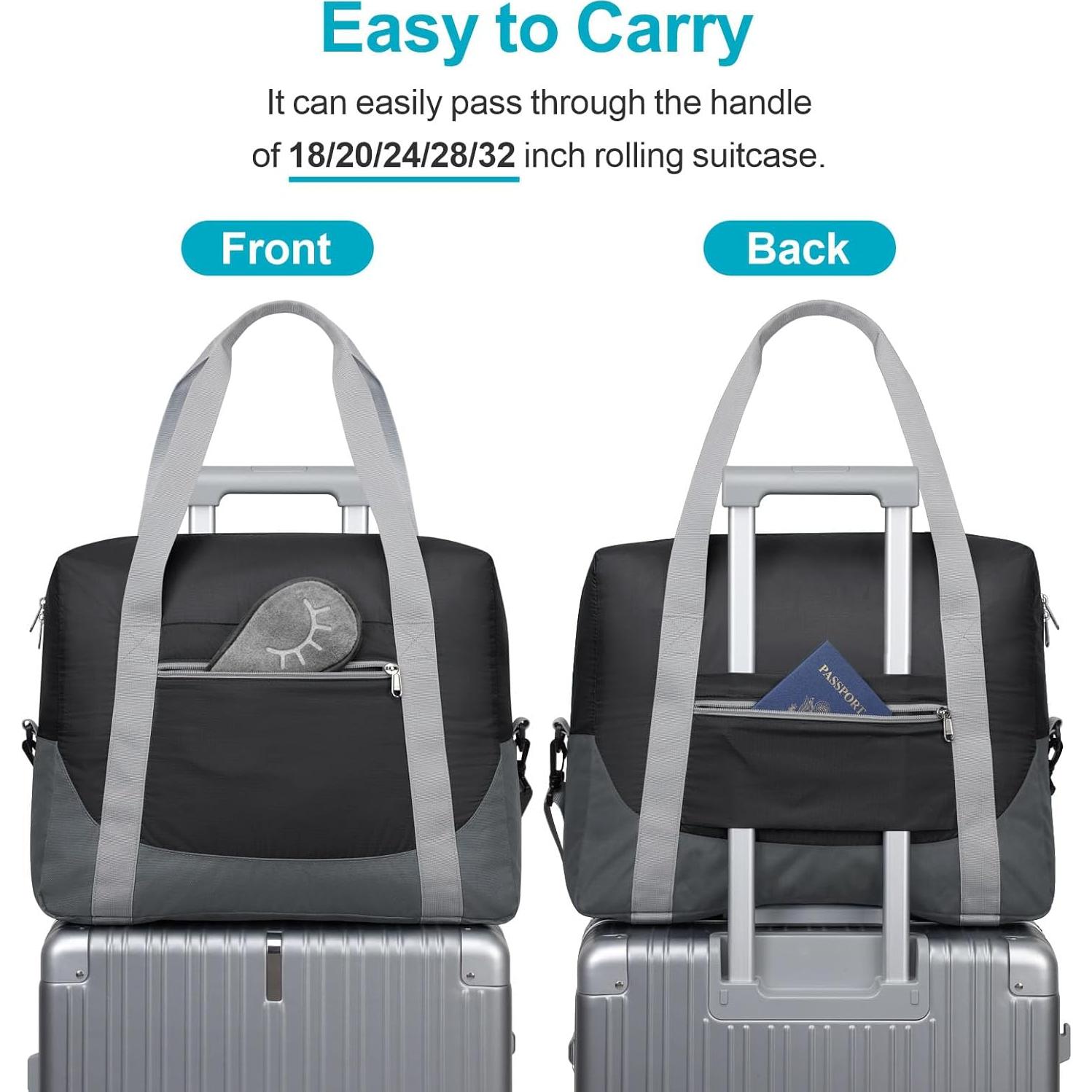 Bolsa de Viaje Cambond 30L Negra - Artículo Personal 45.7x35.1x20.3 cm