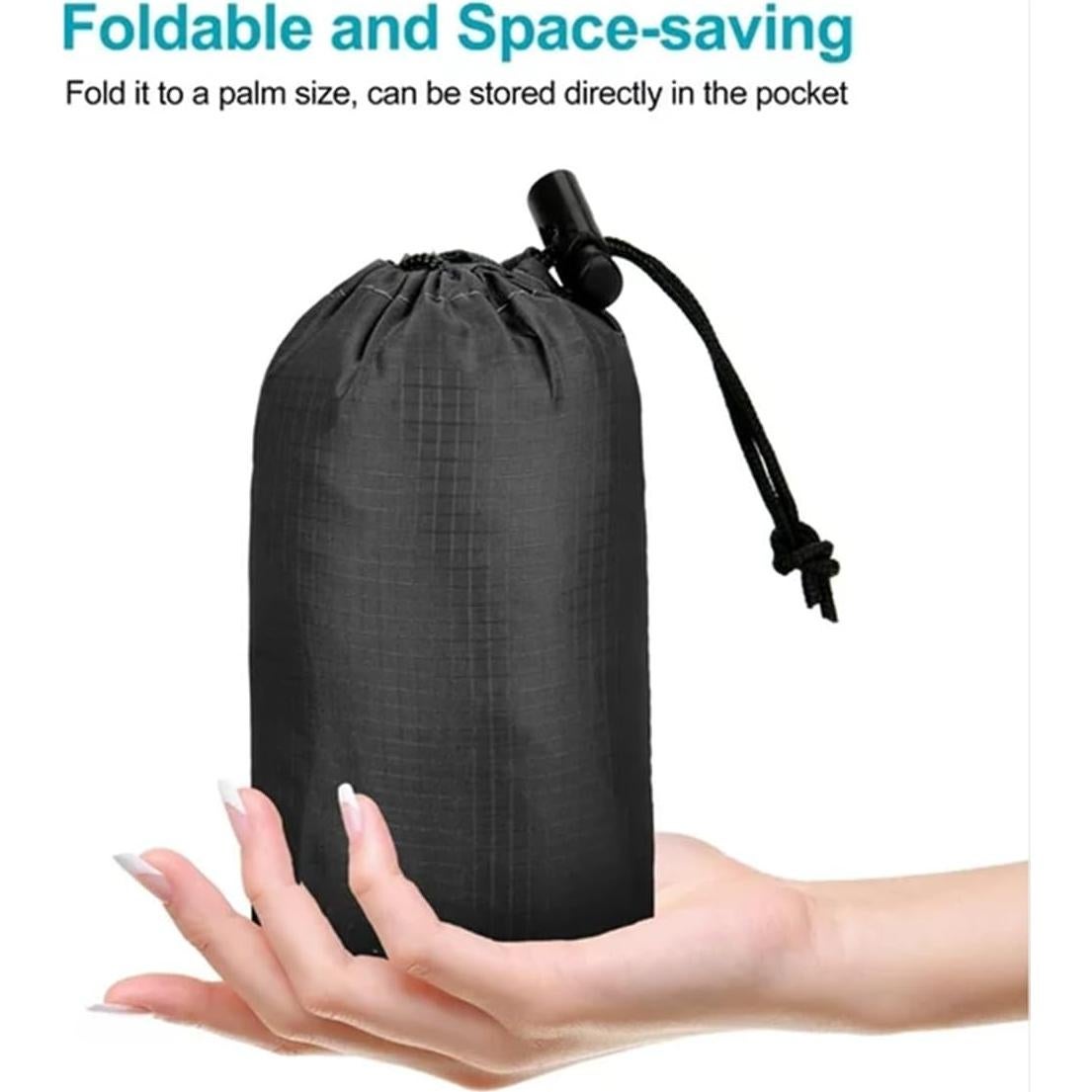 Mochila Plegable 20L Resistente al Agua para Viajes - Negro