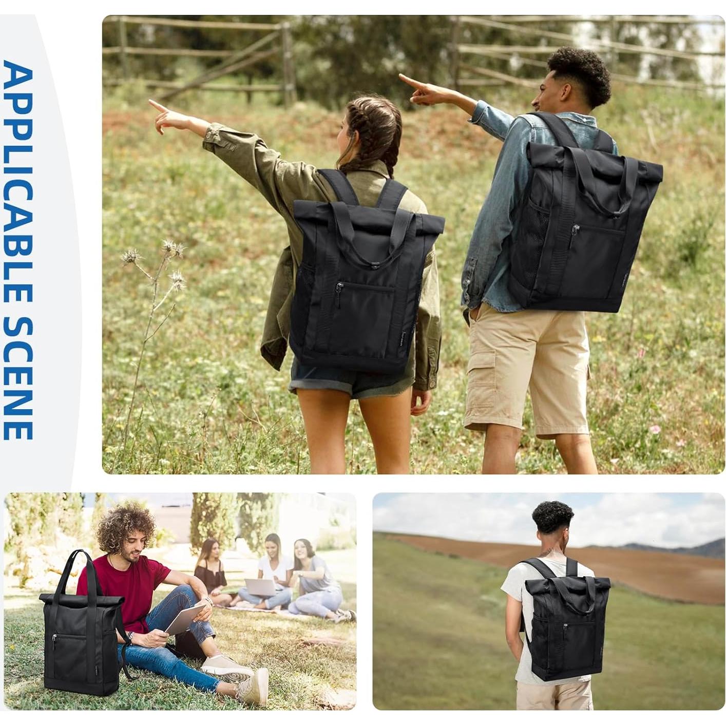 Mochila Tote Convertible Plegable GOLF Nylon 21.9L Negra