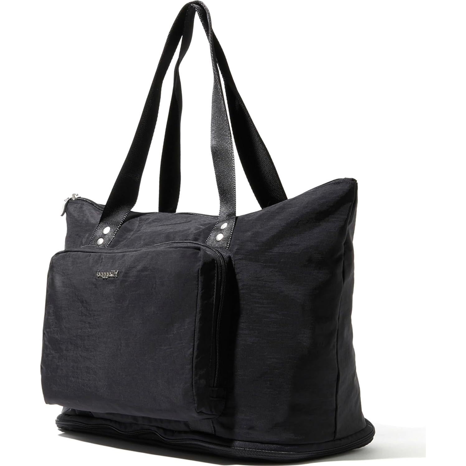 Bolsa Tote Expandible Baggallini 56 cm Nylon Lavable Negro