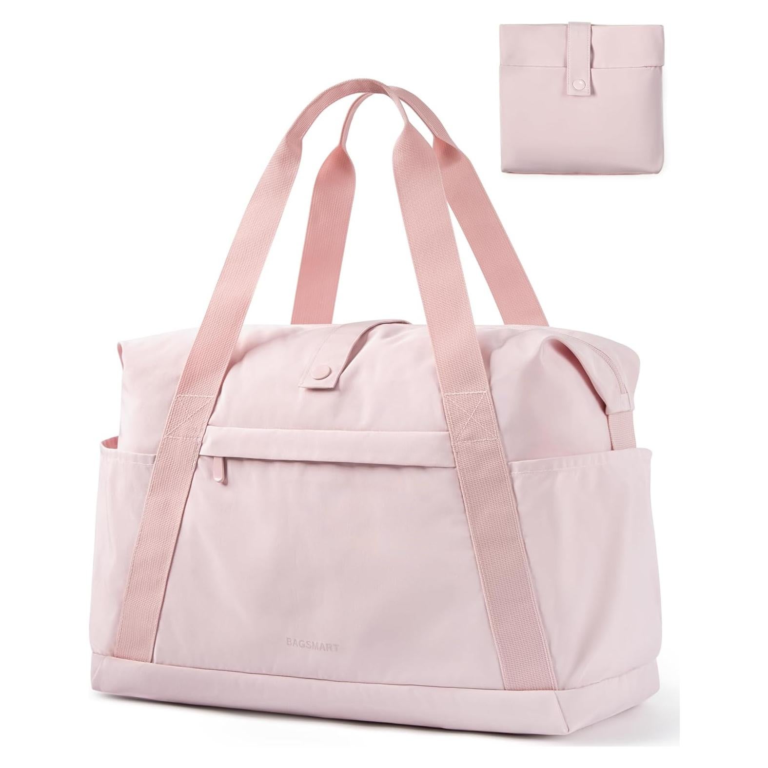 Bolsa de Gimnasio Plegable BAGSMART Rosa 23L Aprobada Aerolíneas