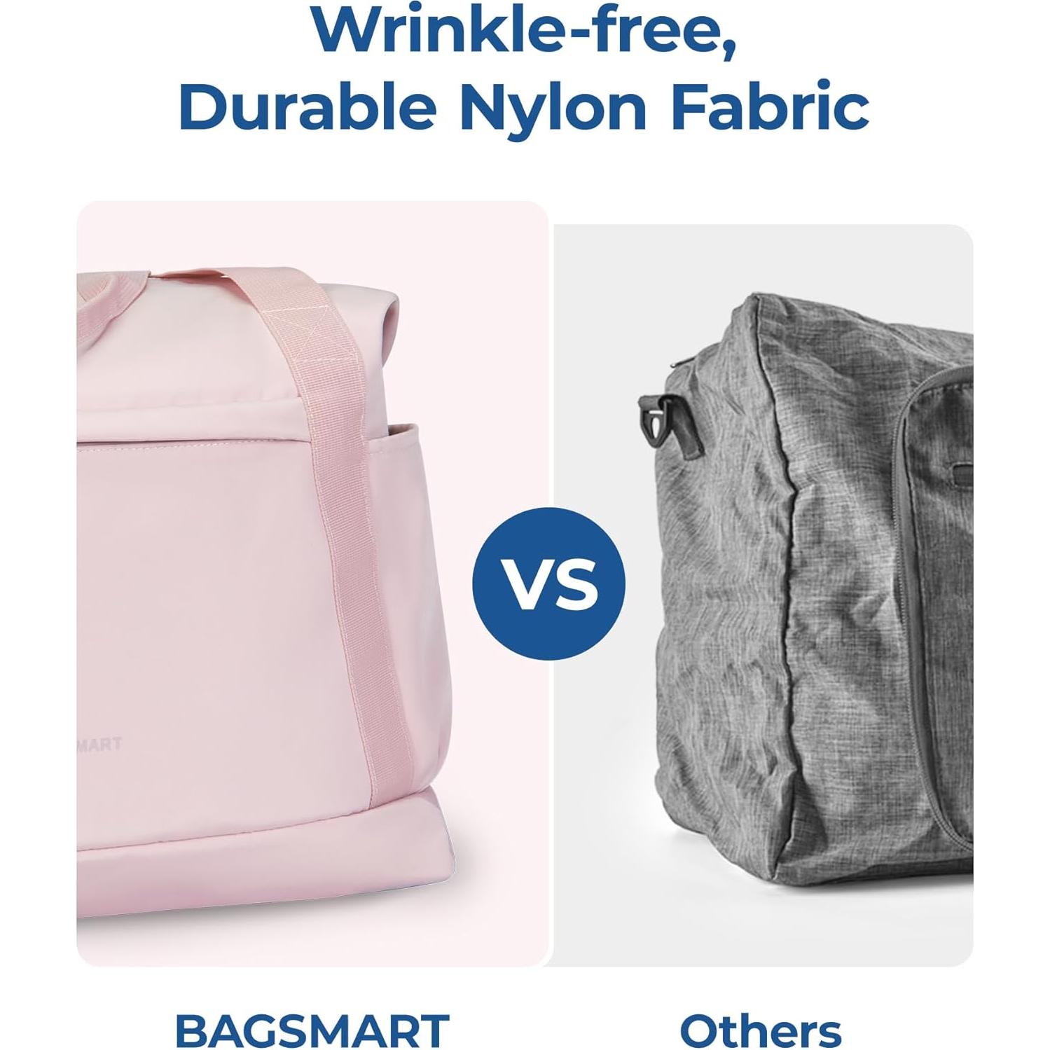Bolsa de Gimnasio Plegable BAGSMART Rosa 23L Aprobada Aerolíneas