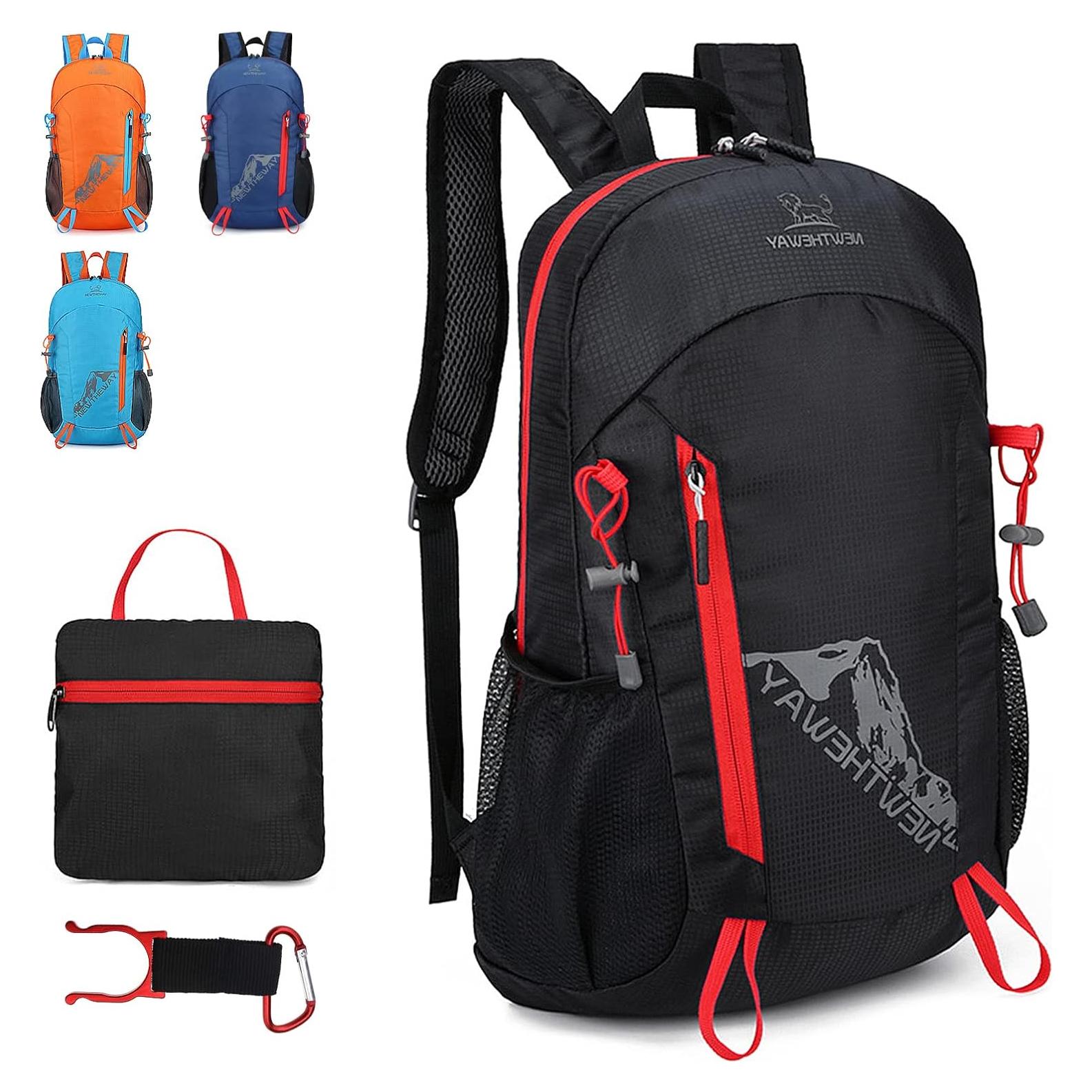 Mochila de Senderismo Lywencom 20L Plegable Impermeable Negra