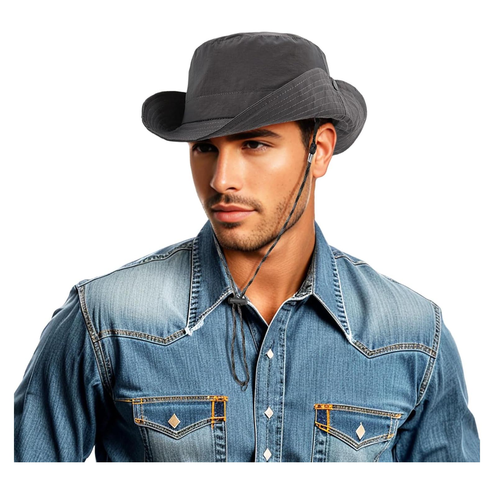 Sombrero de Cubo Impermeable DOCILA para Hombre Gris Urbano
