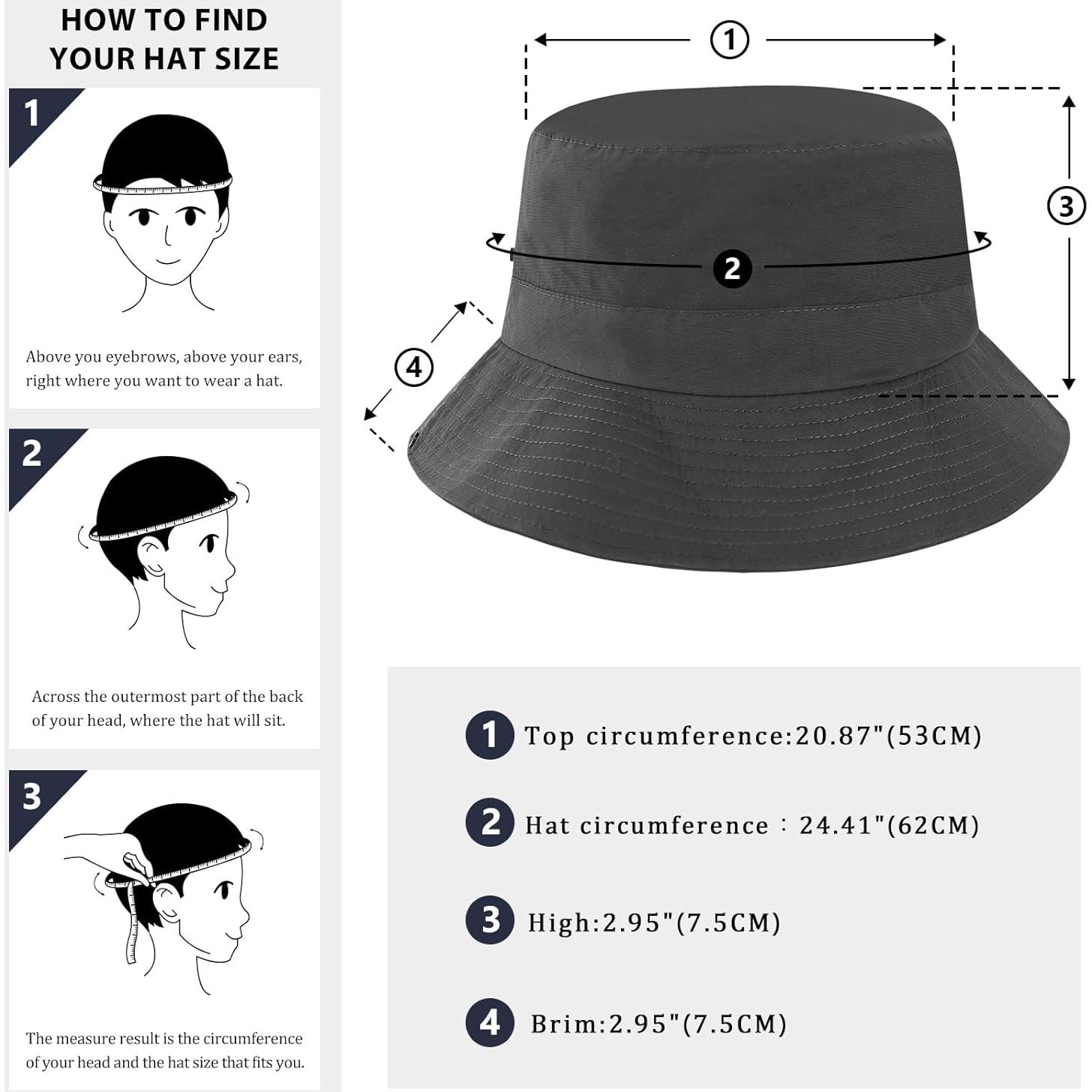 Sombrero de Cubo Impermeable DOCILA para Hombre Gris Urbano