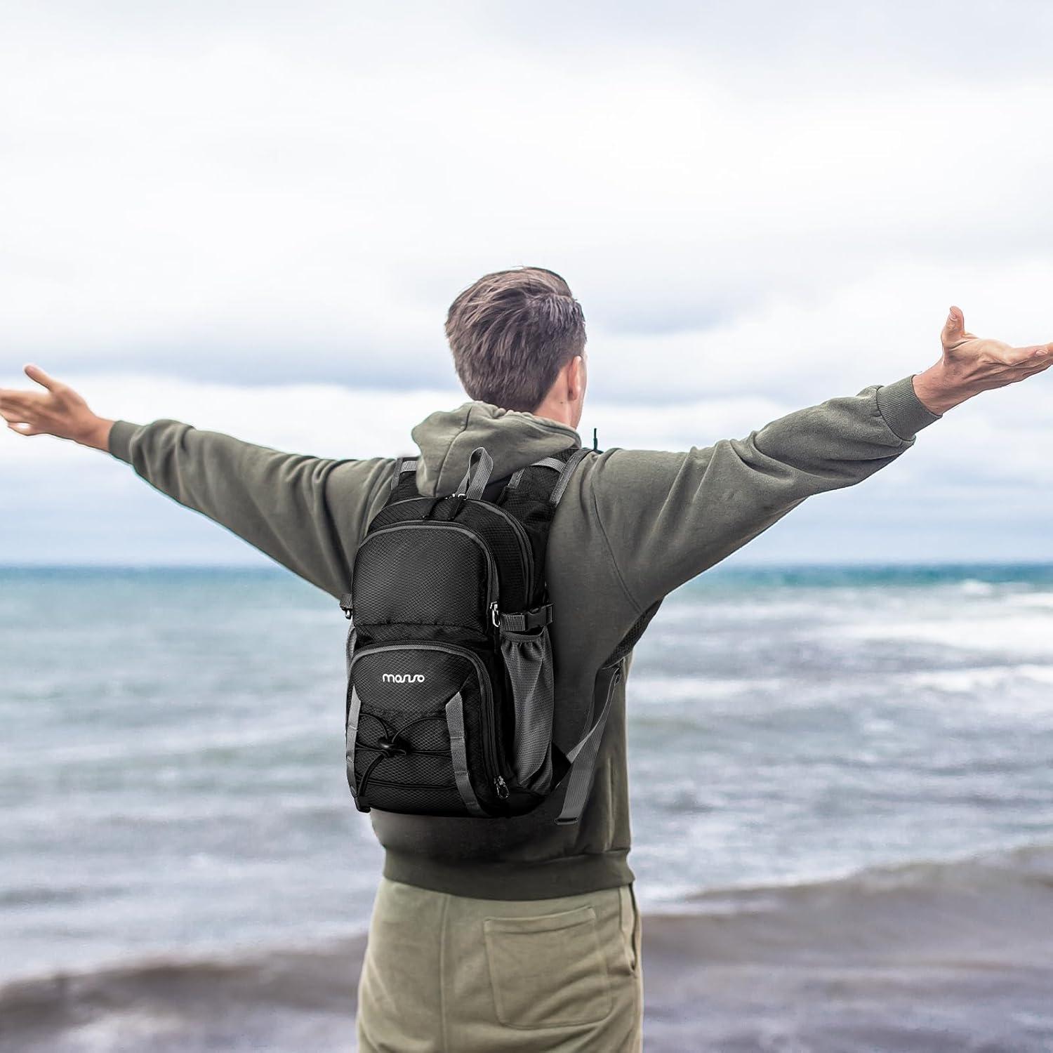 Mochila de Senderismo Mosiso 10L Plegable Impermeable Negra