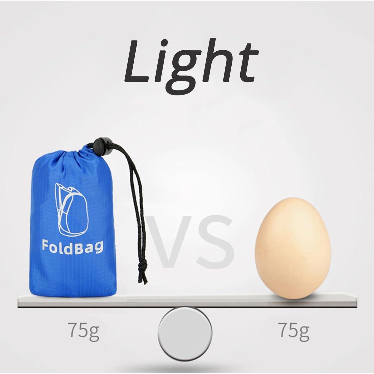 Mochila de viaje plegable 20L impermeable negra unisex