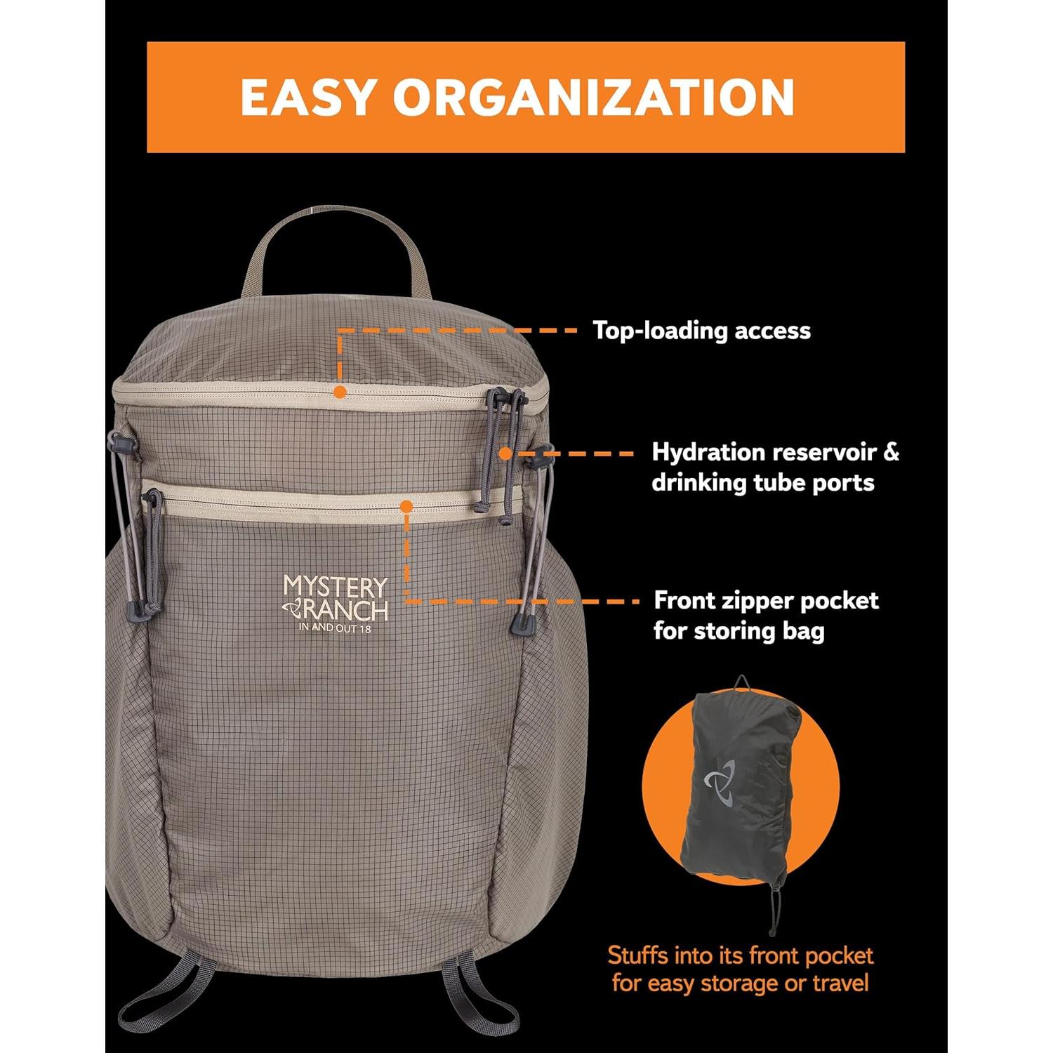 Mochila Plegable Mystery Ranch In & Out 18L Impermeable