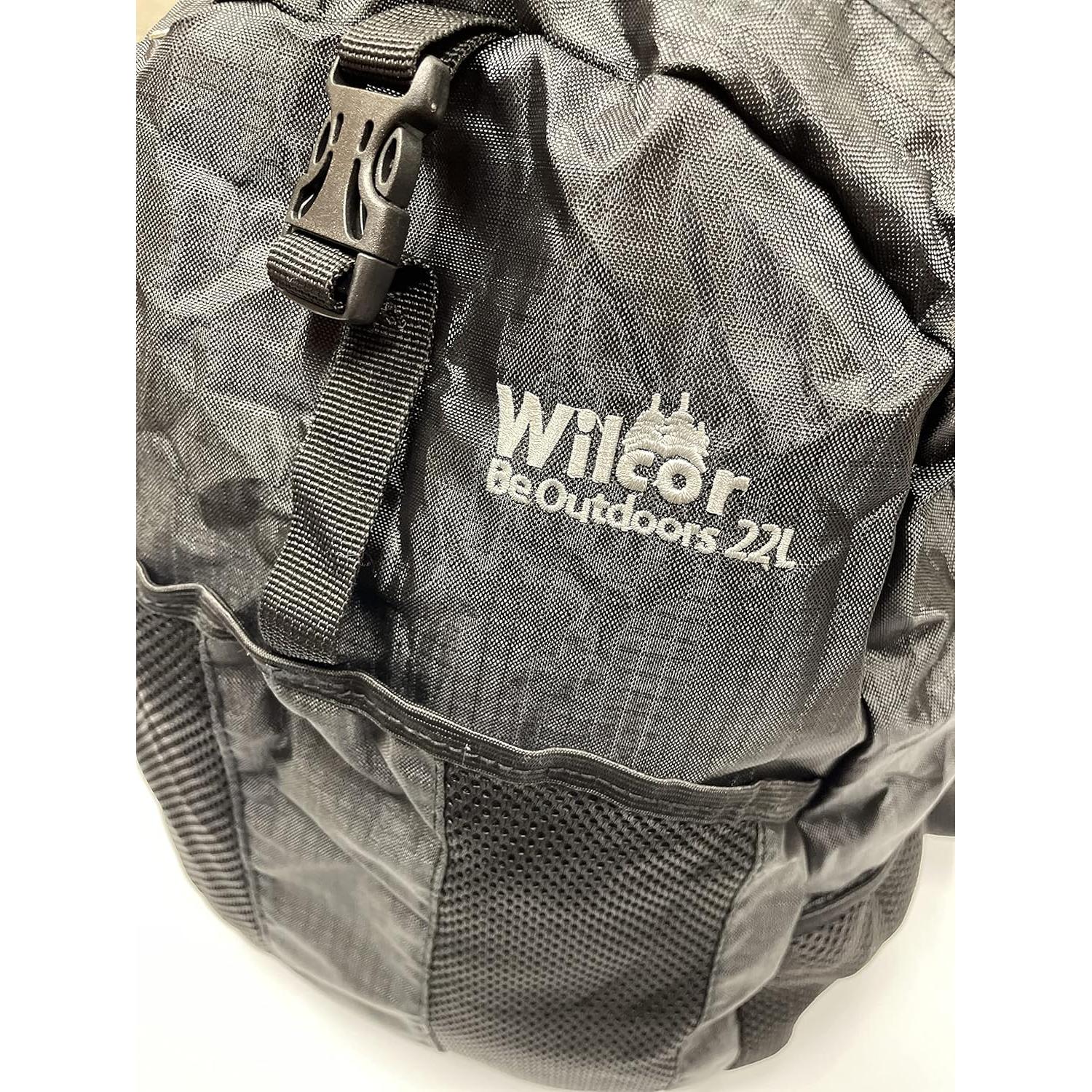 Mochila Plegable Ultraligera Wilcor 20L Negra para Viaje