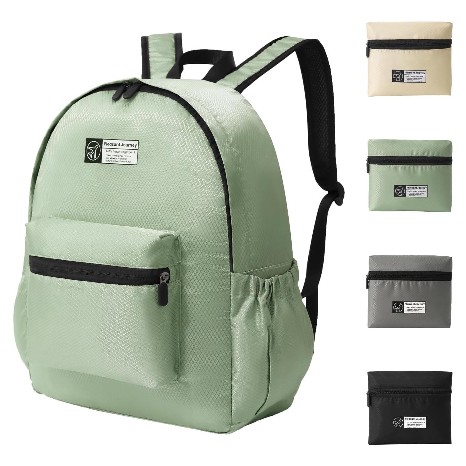 Mochila Plegable Ligera 15L Verde - Resistente al Agua