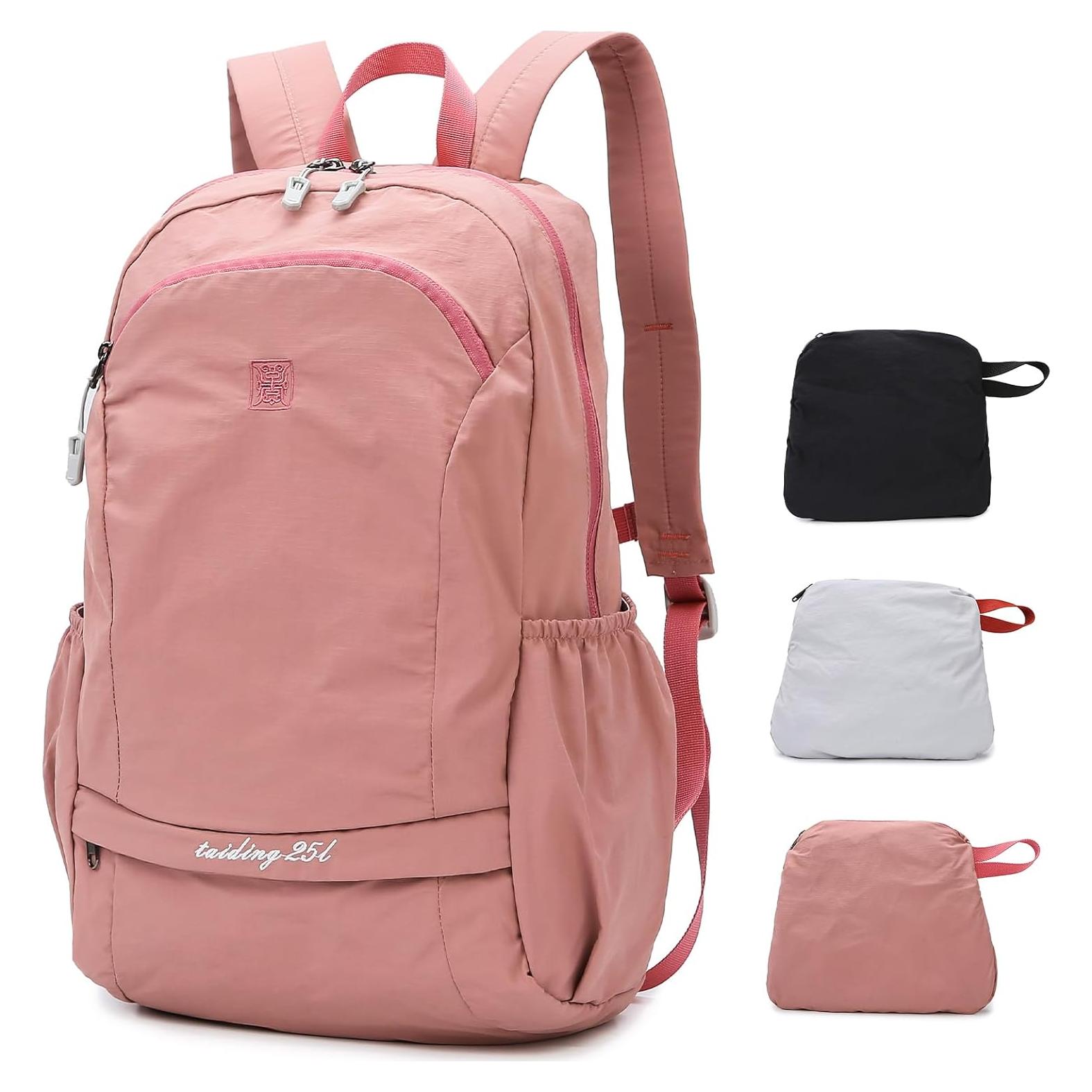 Mochila de senderismo 25L Outplea rosa impermeable para mujeres