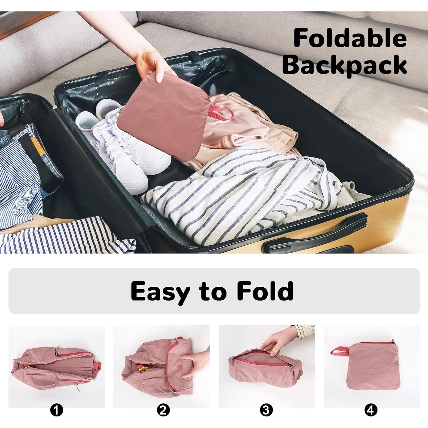 Mochila de senderismo 25L Outplea rosa impermeable para mujeres