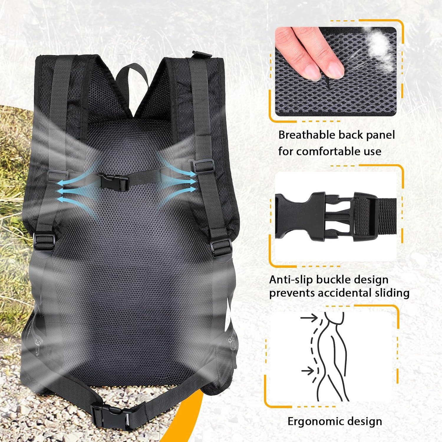 Mochila de Senderismo Ligera Mosiso 30L Impermeable Plegable