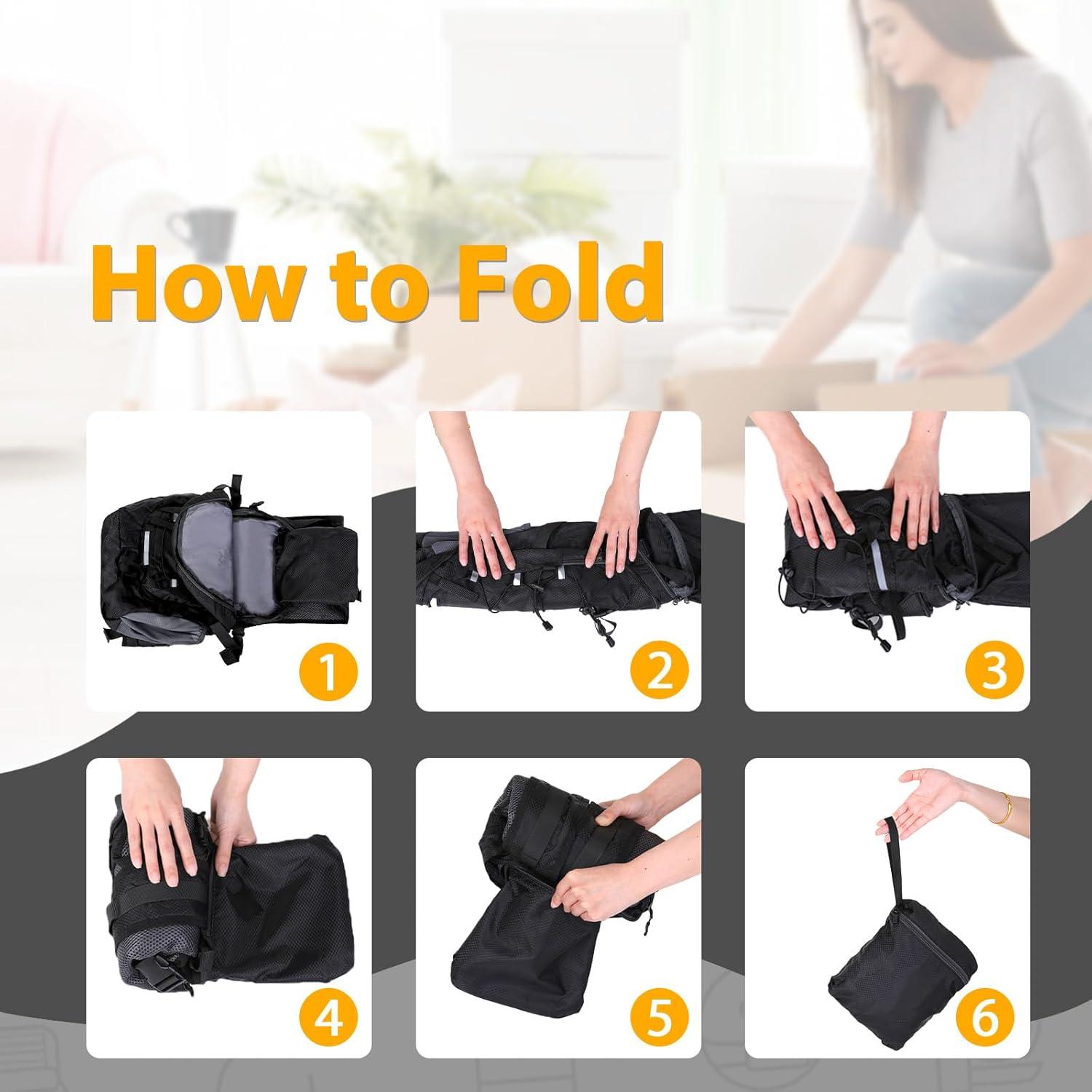 Mochila de Senderismo Ligera Mosiso 30L Impermeable Plegable