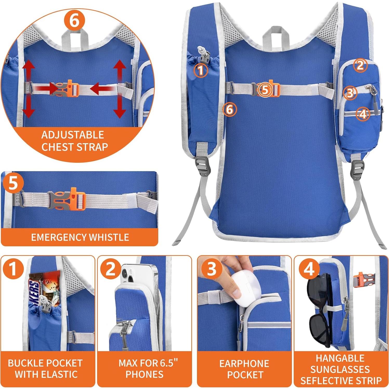 Mochila de Senderismo Expandible Seektop 12-15L Impermeable