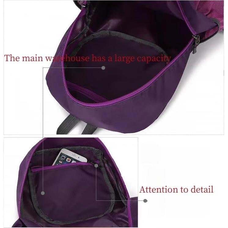 Mochila Plegable Impermeable 28L Negra para Senderismo