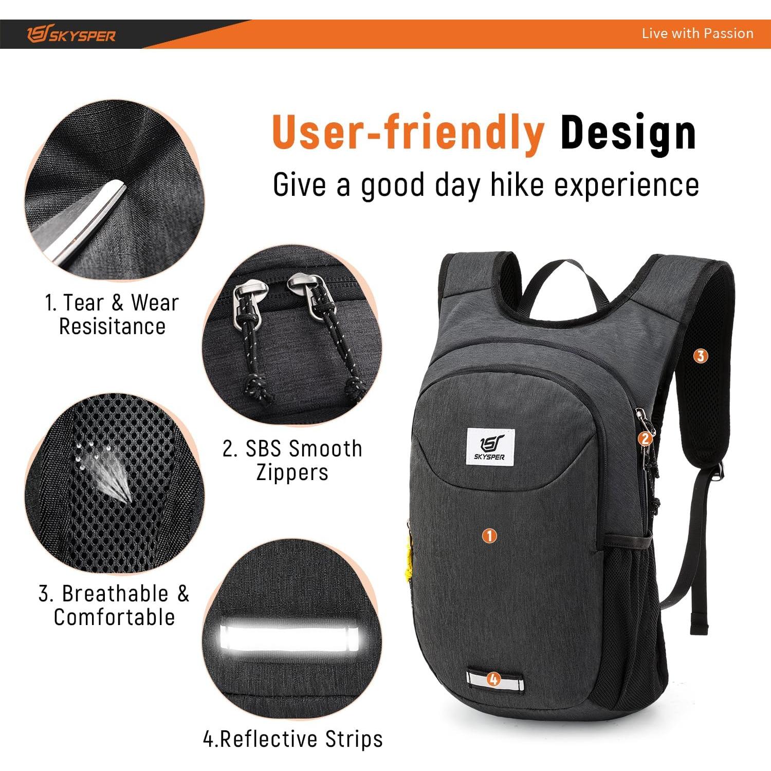 Mochila de Senderismo SKYSPER Iminix10iii 10L Plegable Negra