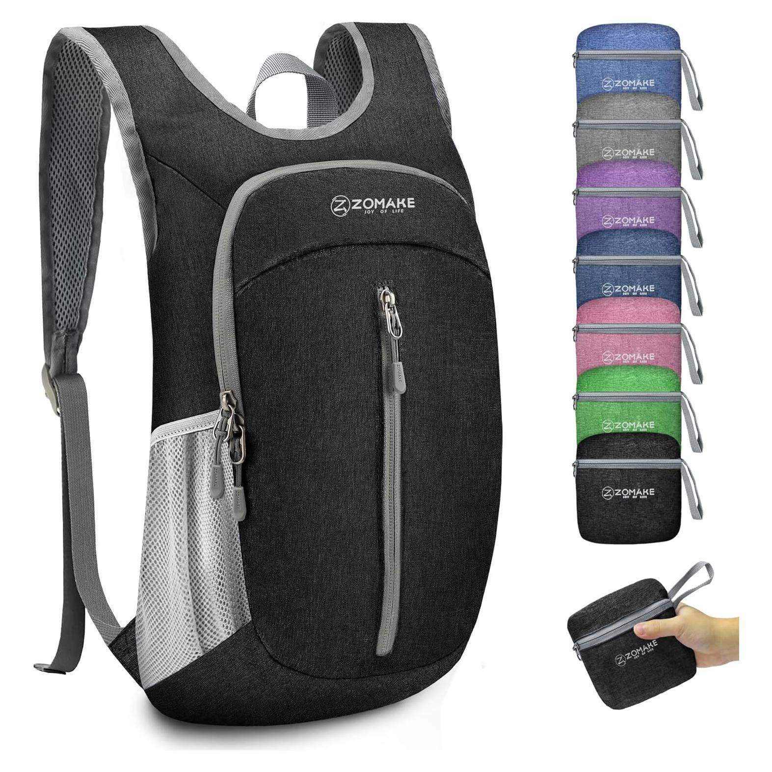 Mochila Plegable Ultra Ligera ZOMAKE 10L Negra