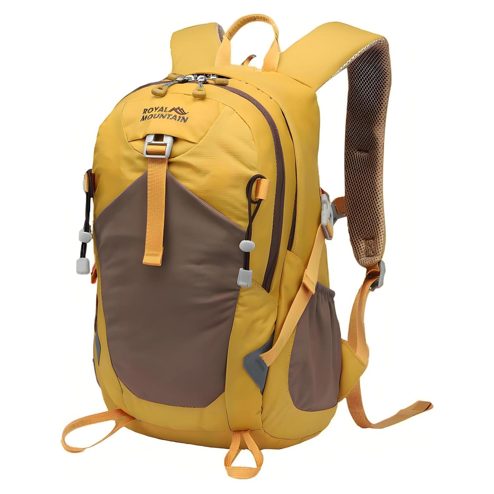 Mochila de Senderismo 30L ROYAL MOUNTAIN Amarilla Impermeable