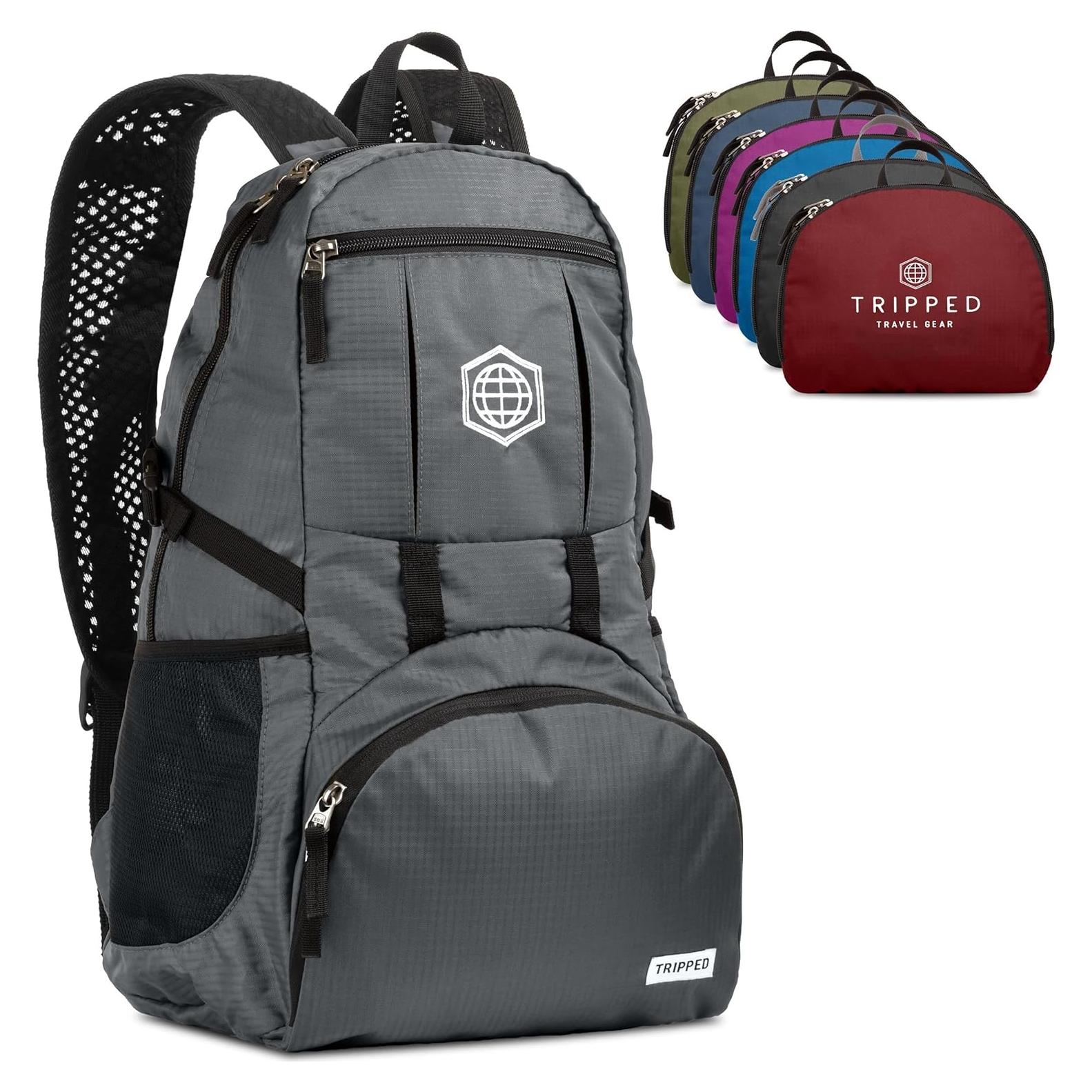 Mochila Plegable TRIPPED Travel Gear Gris Granito 35L Ligera