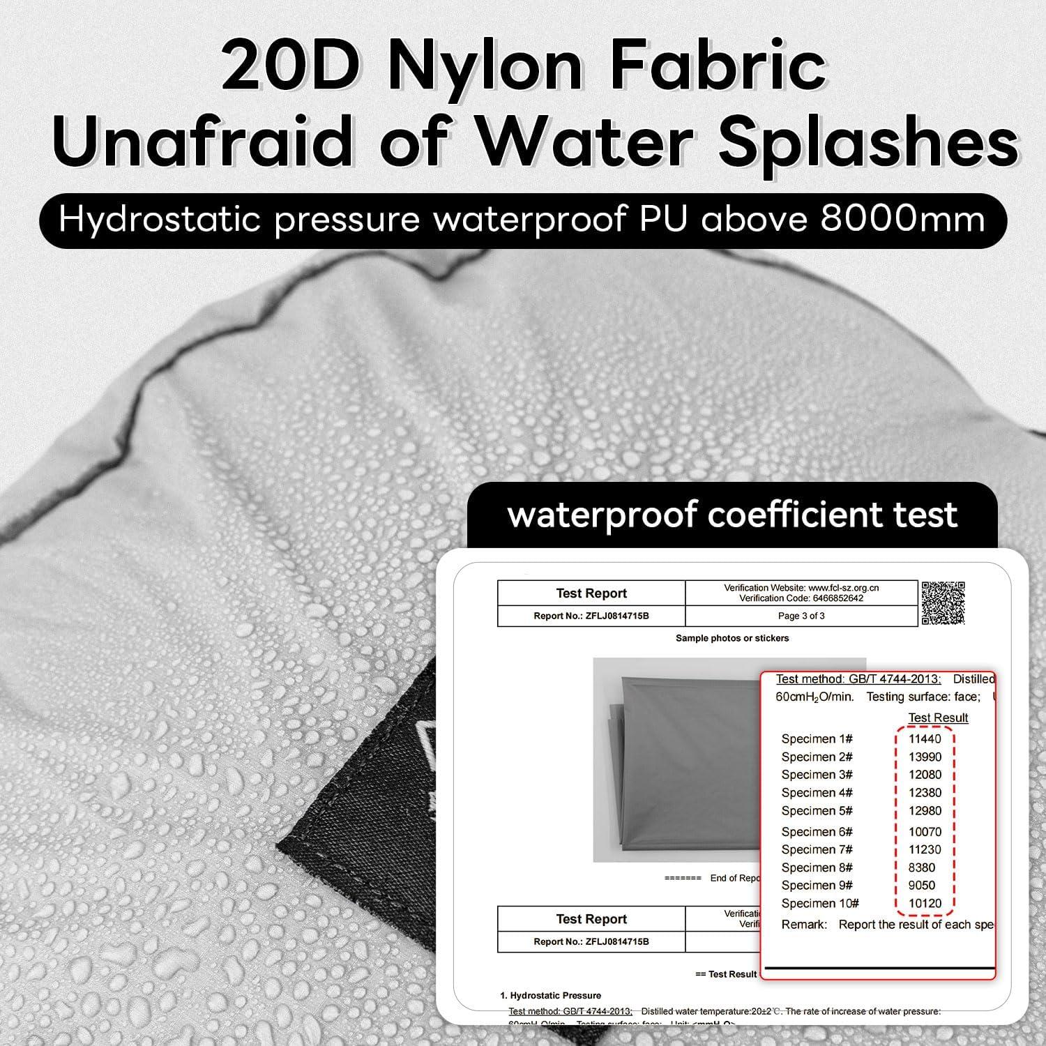 Mochila Plegable Impermeable 24L Nylon 20D Unisex Amarillo