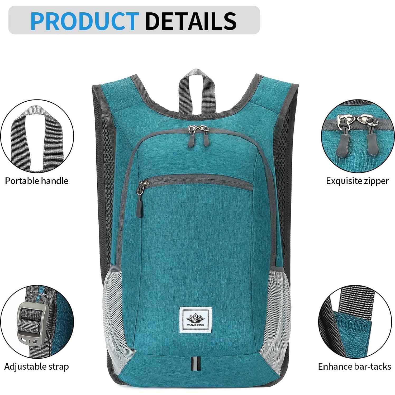 Mochila Plegable Impermeable ZAYOKO 20L para Senderismo