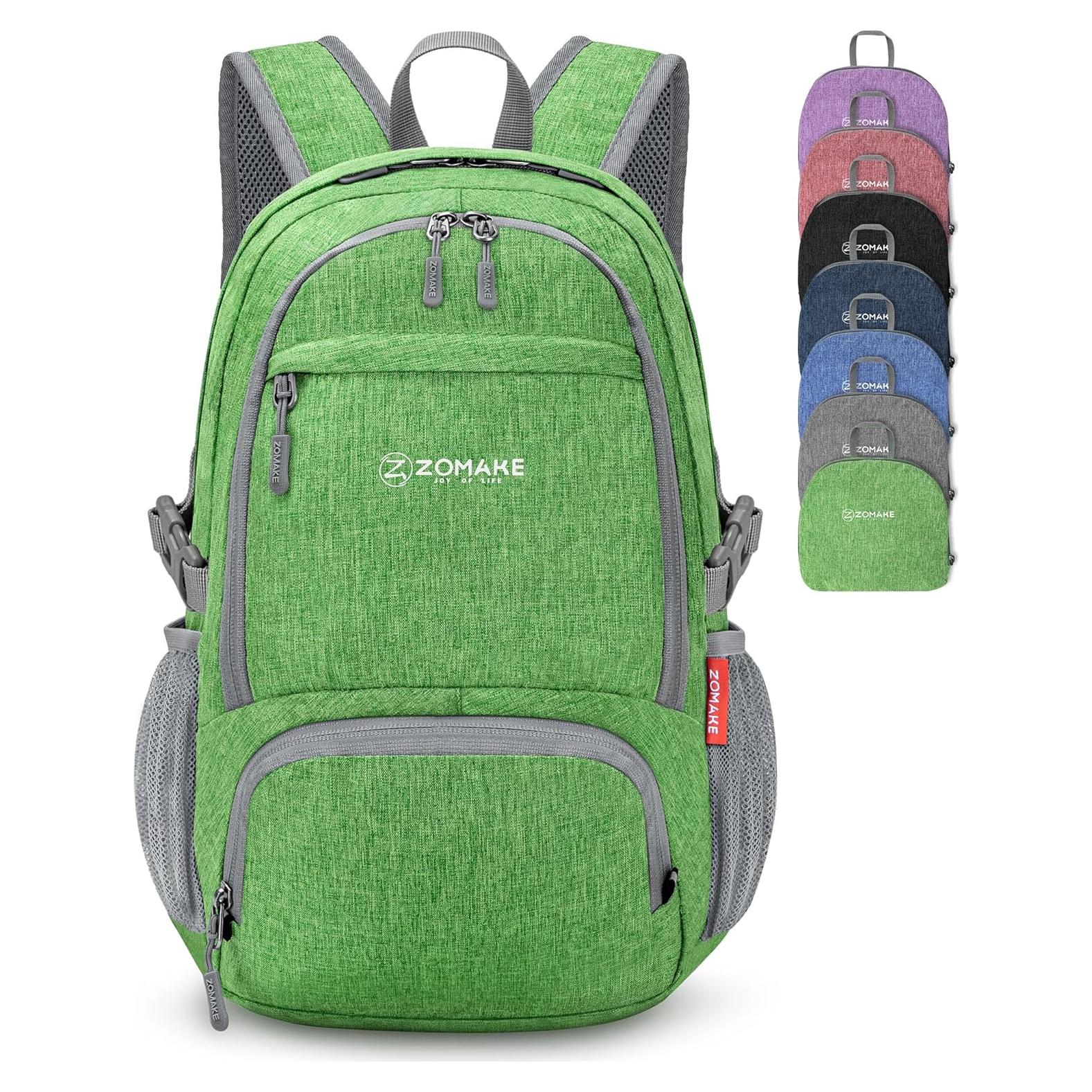 Mochila Plegable ZOMAKE 25L Resistente al Agua Verde Oscuro