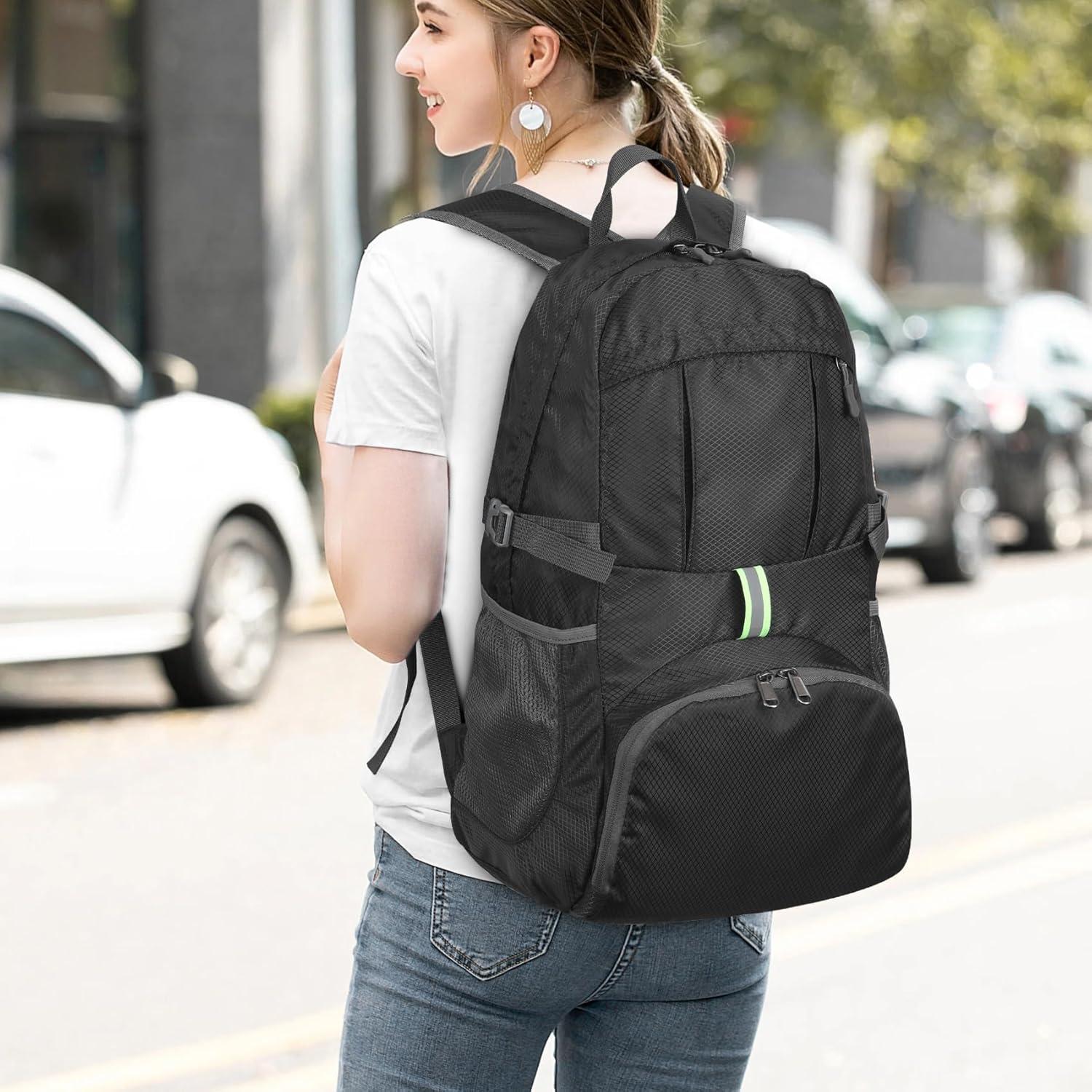 Mochila Plegable Yaopeing 25L Resistente al Agua Unisex Negra