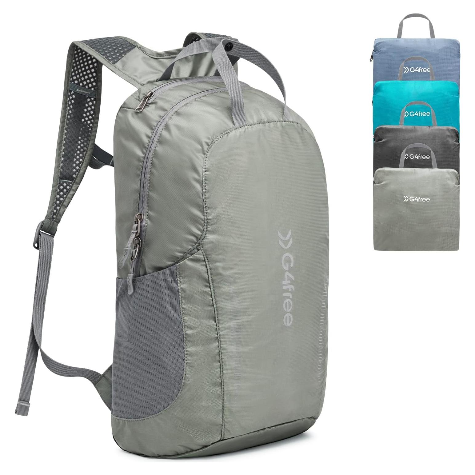 Mochila Plegable G4Free 25L Resistente al Agua Unisex Gris Verde
