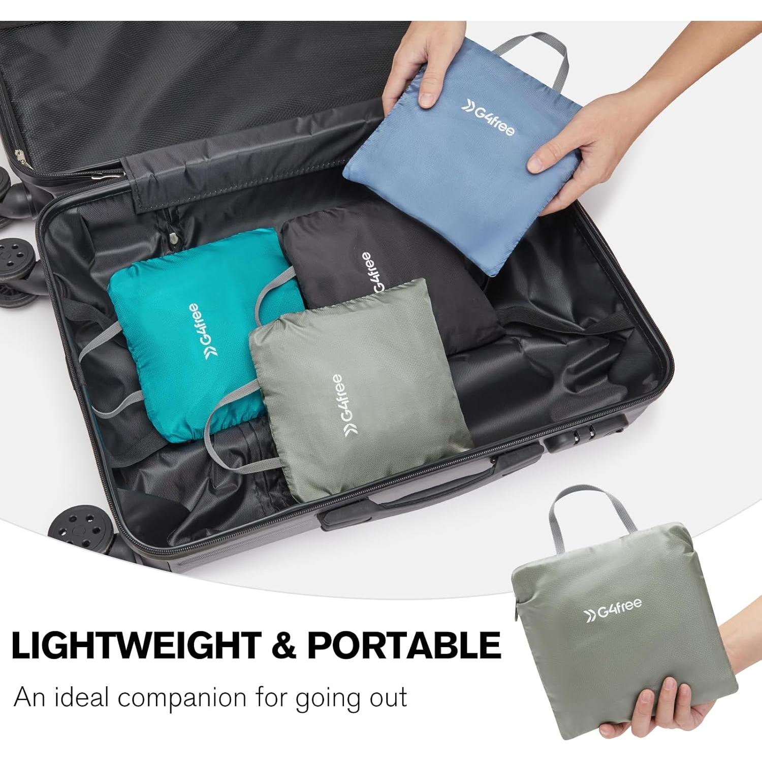 Mochila Plegable G4Free 25L Resistente al Agua Unisex Gris Verde