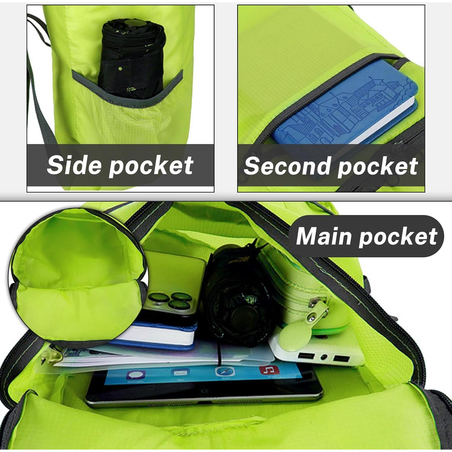 Mochila de Senderismo Plegable Repelente al Agua 40.6x25.4cm