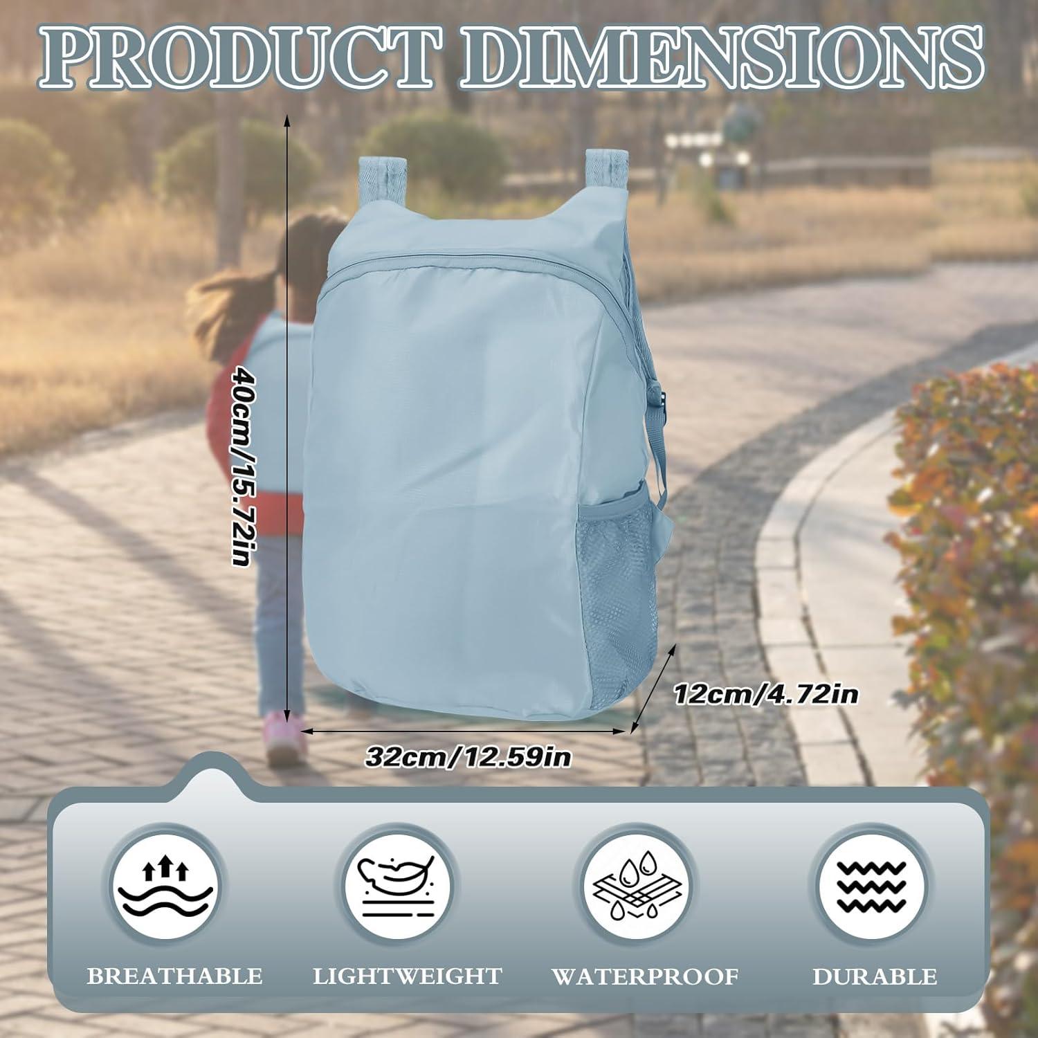 Mochila de Senderismo Plegable 15L Gris - Resistente al Agua