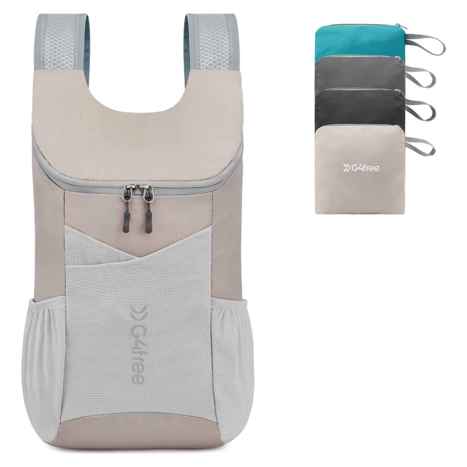 Mochila de Senderismo G4Free 11L Plegable Gris Ultra Ligera