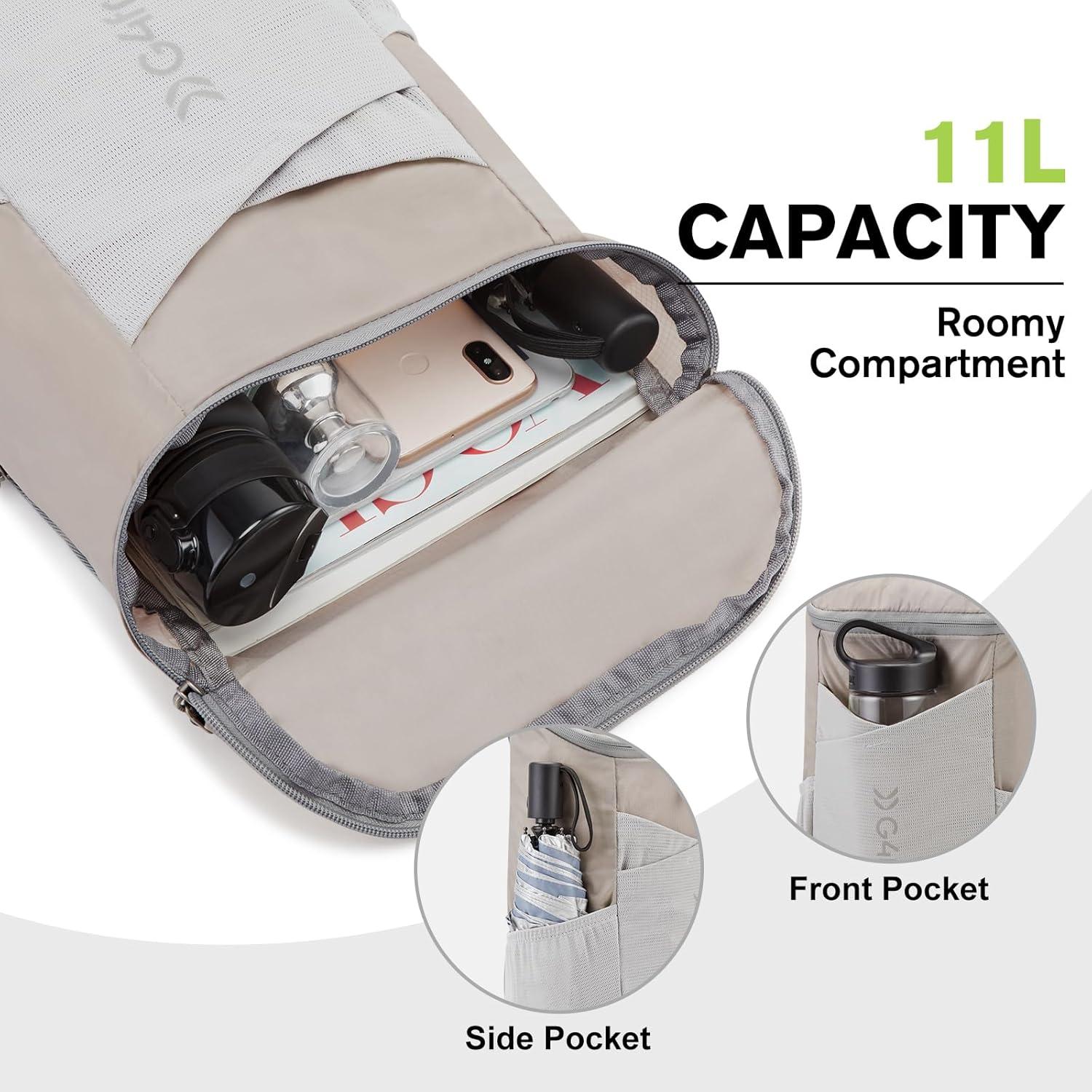 Mochila de Senderismo G4Free 11L Plegable Gris Ultra Ligera