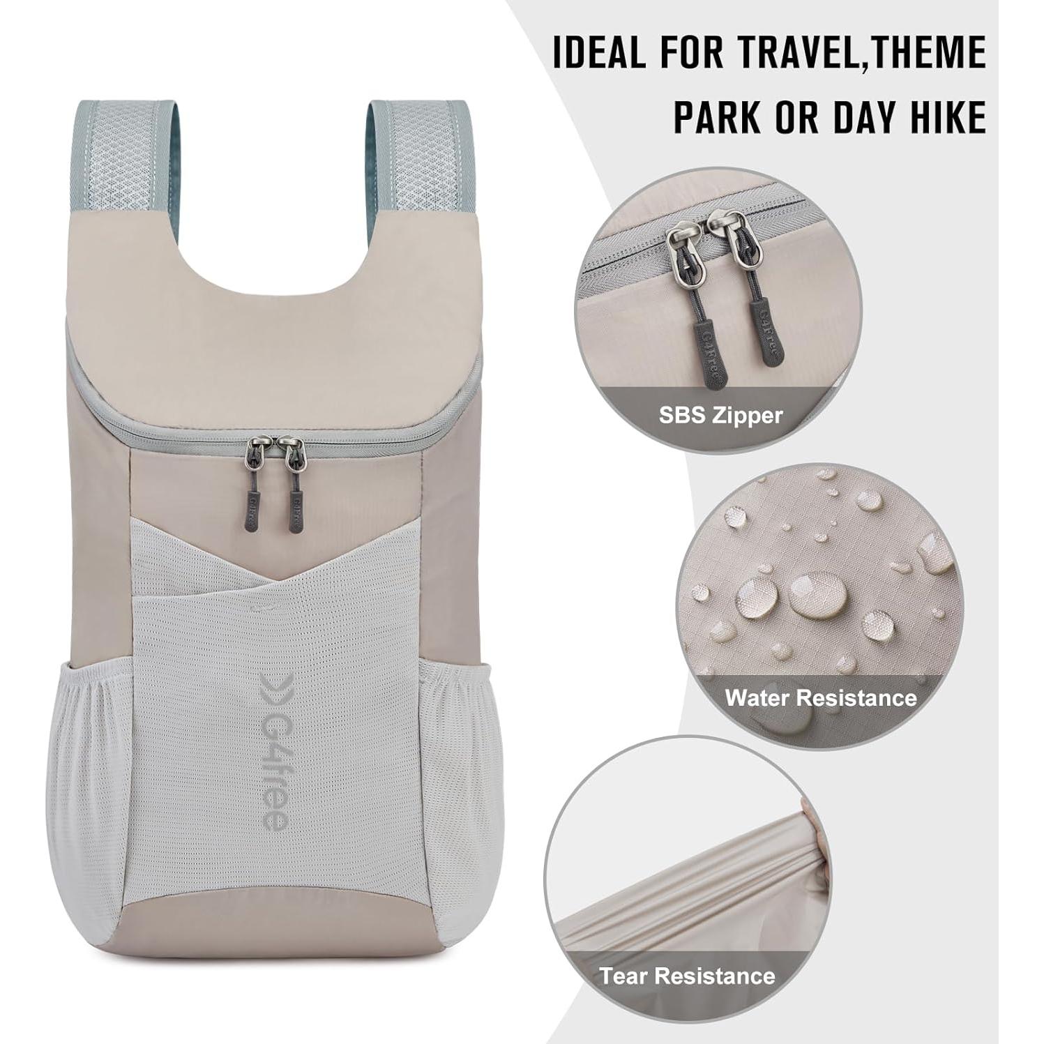 Mochila de Senderismo G4Free 11L Plegable Gris Ultra Ligera