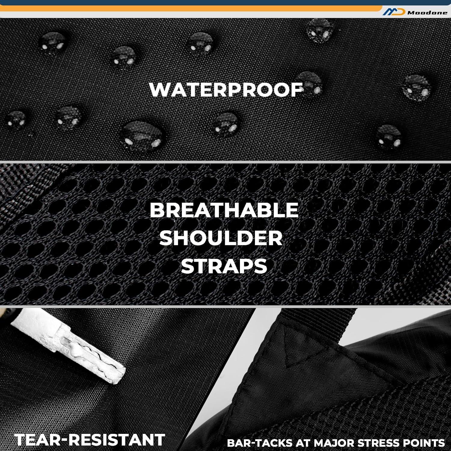 Mochila de Senderismo Plegable 30L Impermeable Unisex Negra