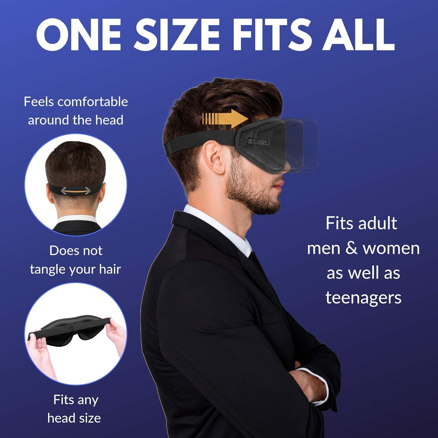 Máscara de Sueño 3D LaloLab - Bloqueo Total de Luz, Suave